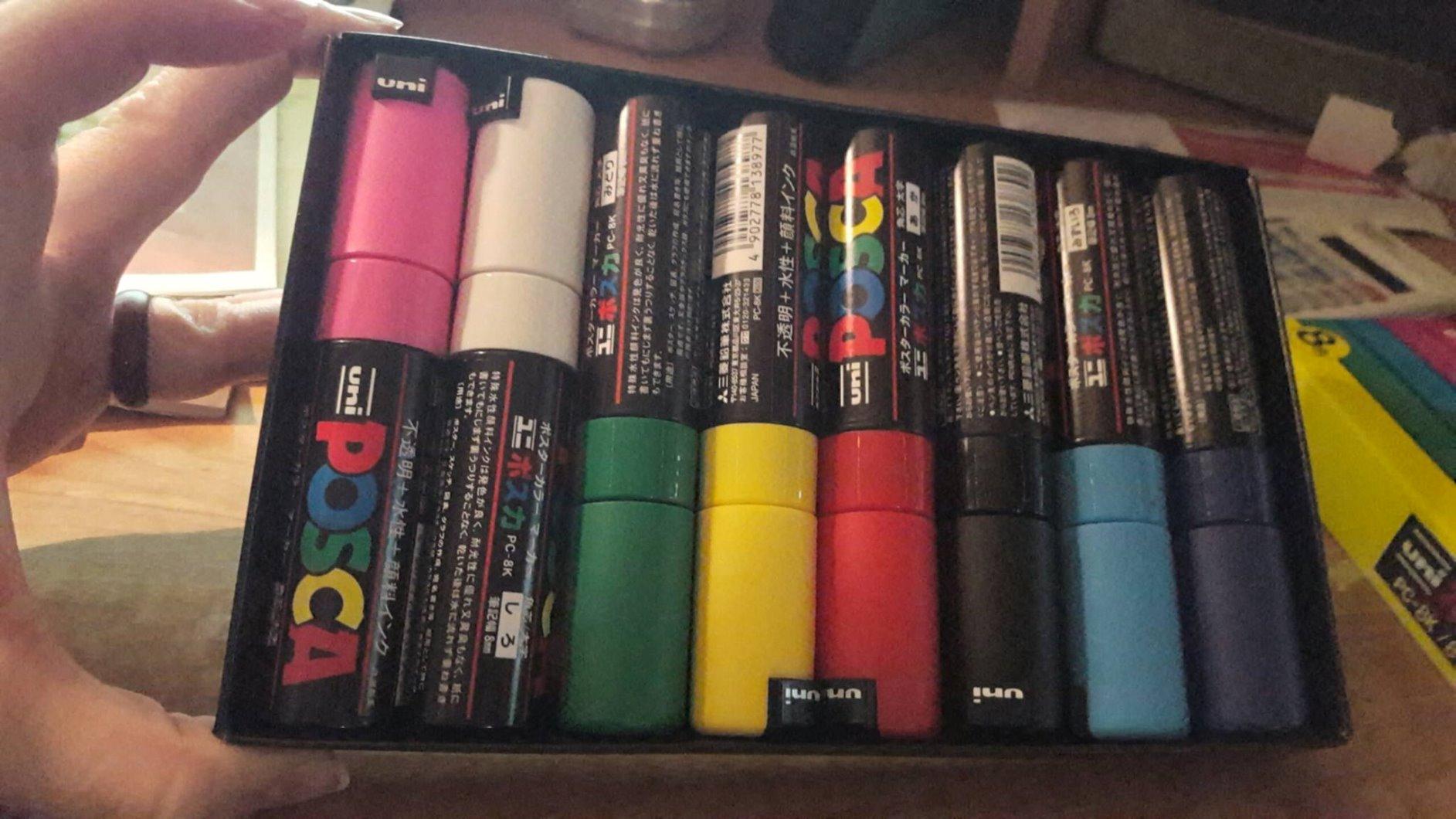 POSCA® PC-8K Water-Based Paint Markers, Broad Tip (8mm), Assorted, 8 Pack customer photo 2