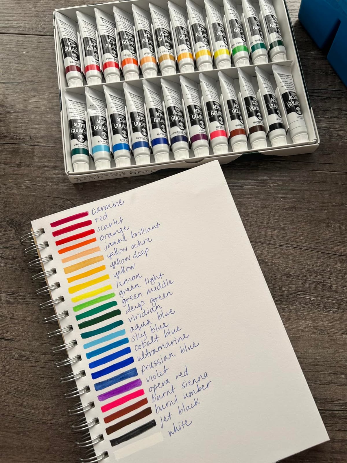 Turner acrylic gouache 24 colors set school (japan import) by Turner color customer photo 1