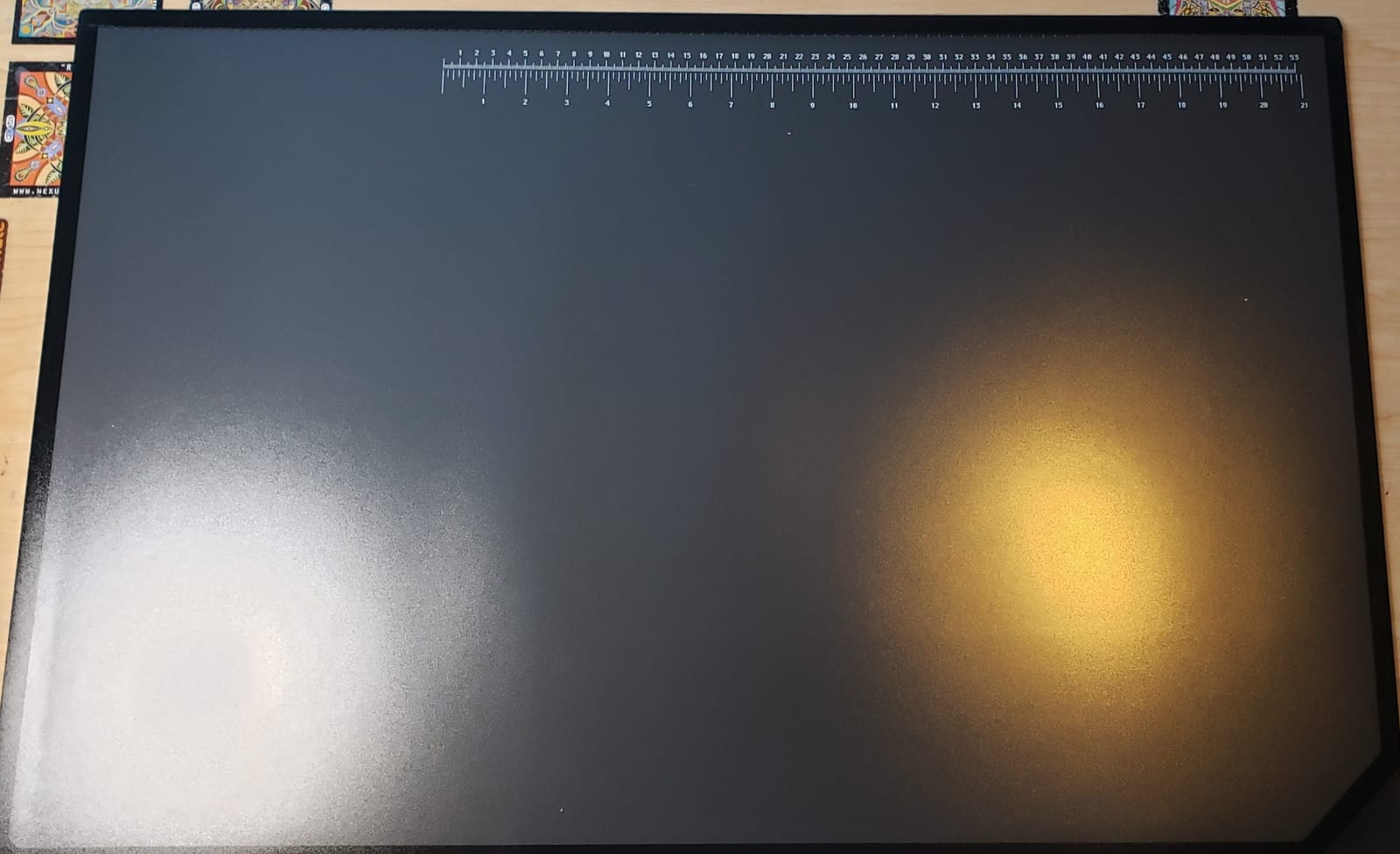 Artistic Logo Pad Engineering Desk Mat Pad for Desktop Organization & Document Protection, Printed Ruler Measurements, Black/Clear, 19