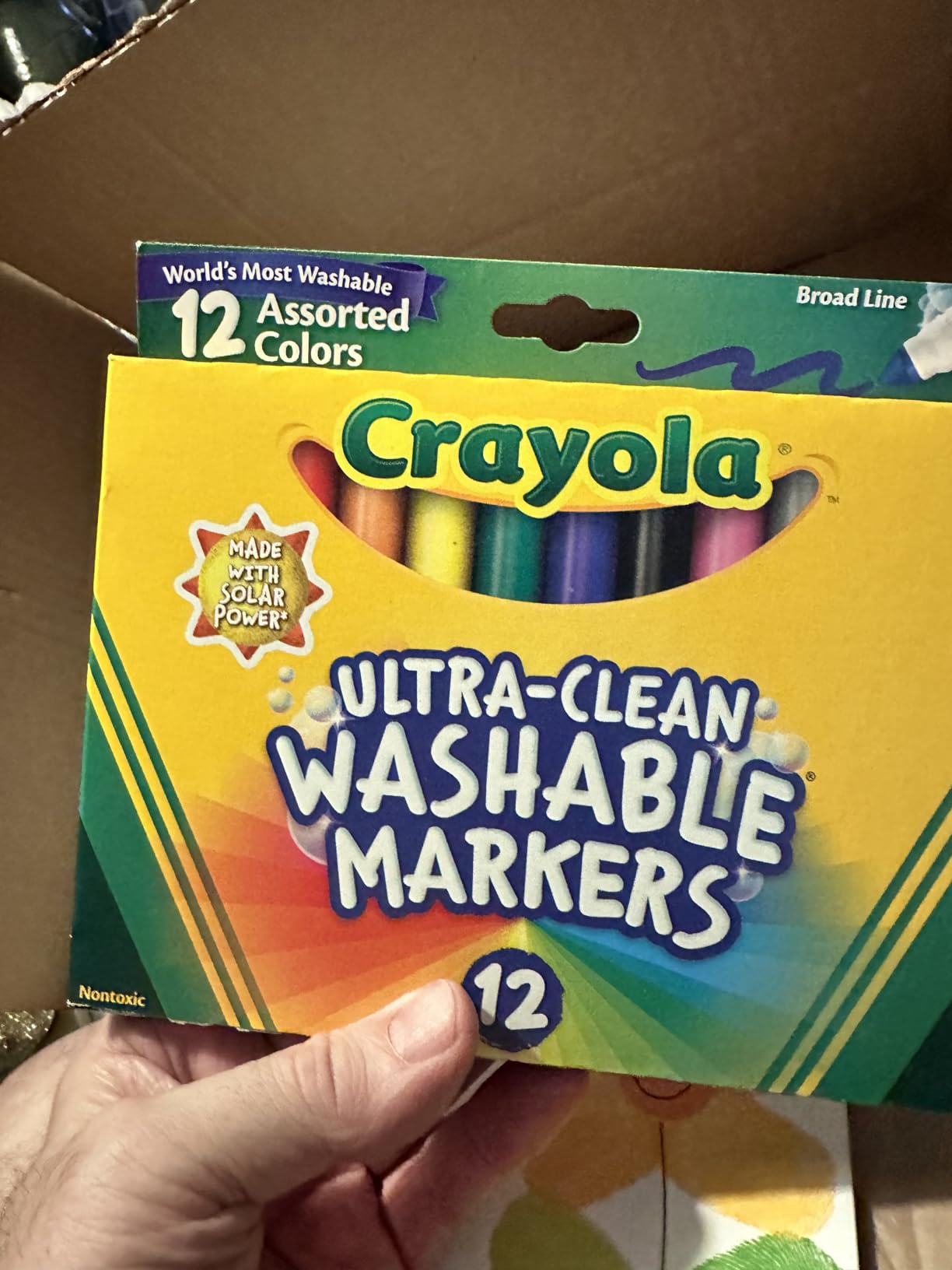 Crayola Broad Line Markers (12 Count), Washable Markers for Kids, Assorted Colors, Arts & Crafts Supplies, For Coloring Books & Art Projects, Ages 3+ customer photo 2