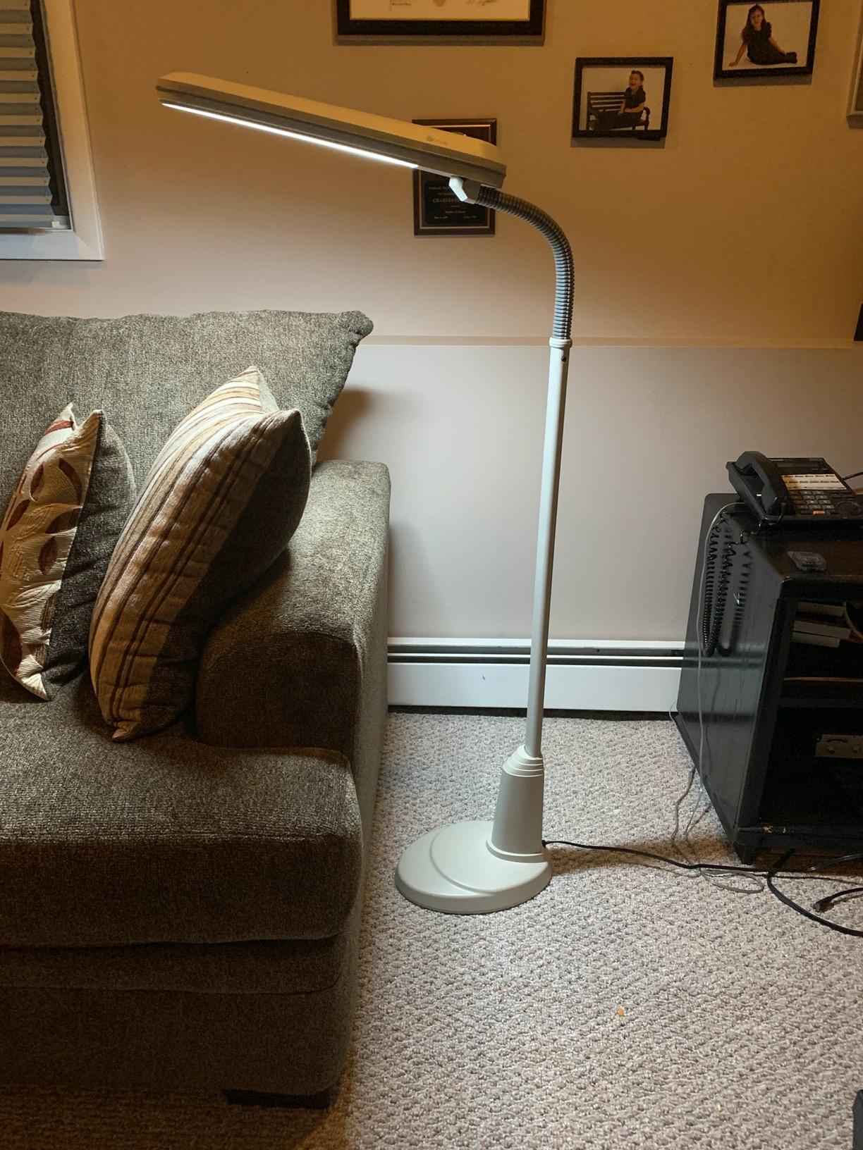 Ott-Lite L24554 Task Plus High-Definition 24-Watt Floor Lamp,Plastic, Dove Grey customer photo 1