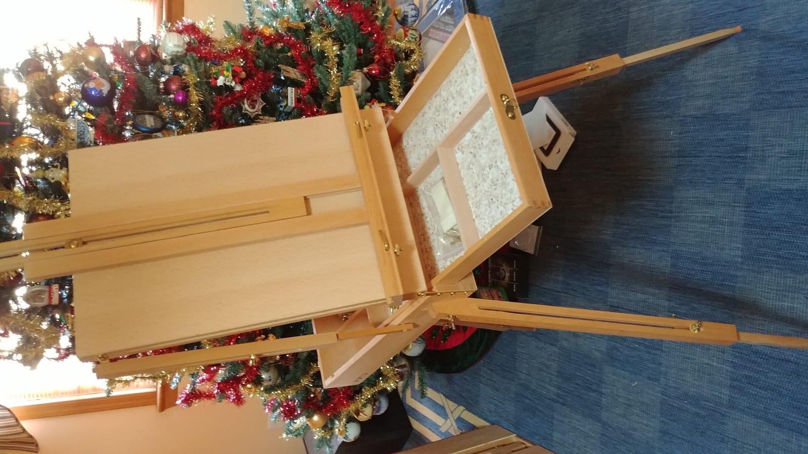 U.S. Art Supply Large Beechwood French Easel, Adjustable Plein Air Easels customer photo 1