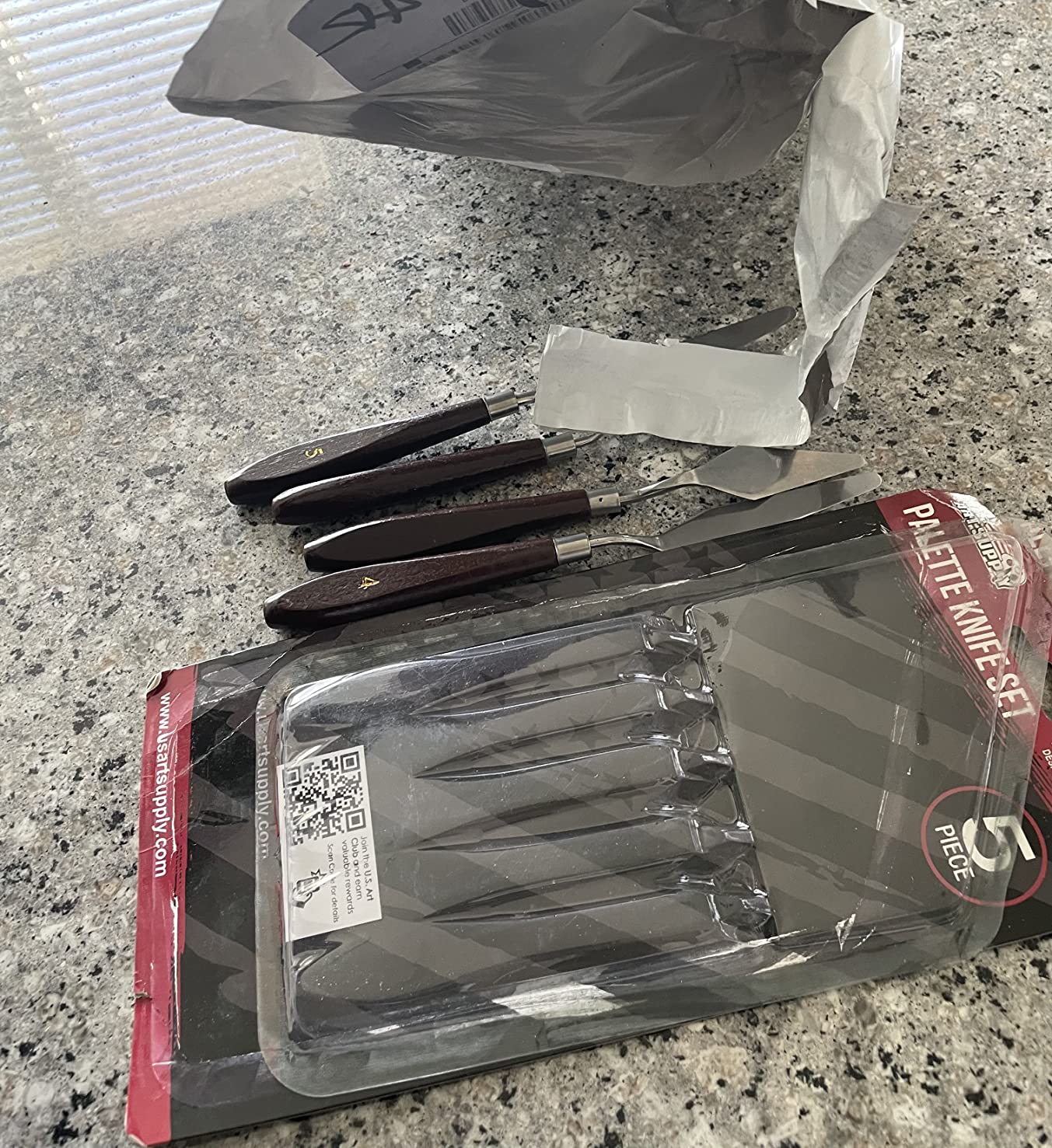 U.S. Art Supply 5-Piece Stainless Steel Palette Knife Set customer photo 1