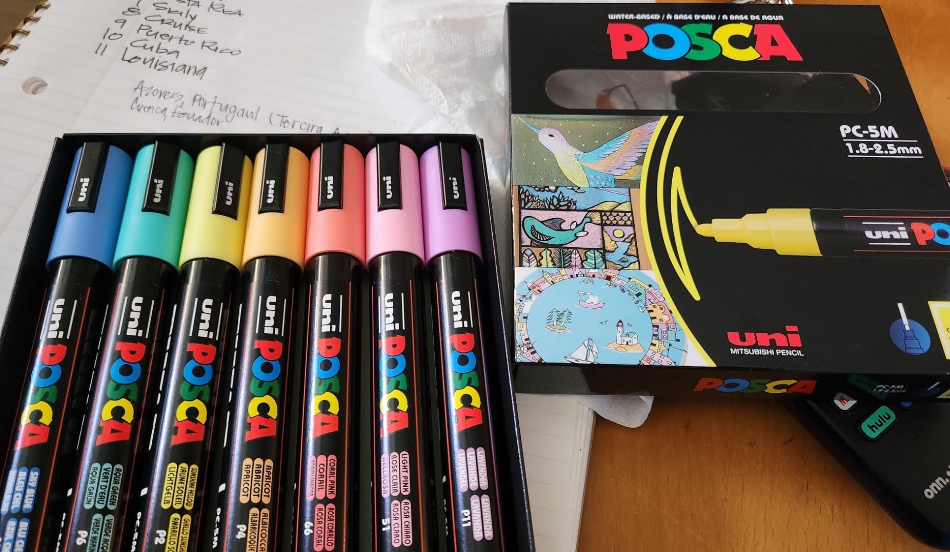 uni Posca 5M Medium Pastel Markers with Reversible Tips, Set of 7, Kids Art Supplies For Gifts, Decorations, Fabric, Metal, Glass, Wood and Canvas customer photo 2