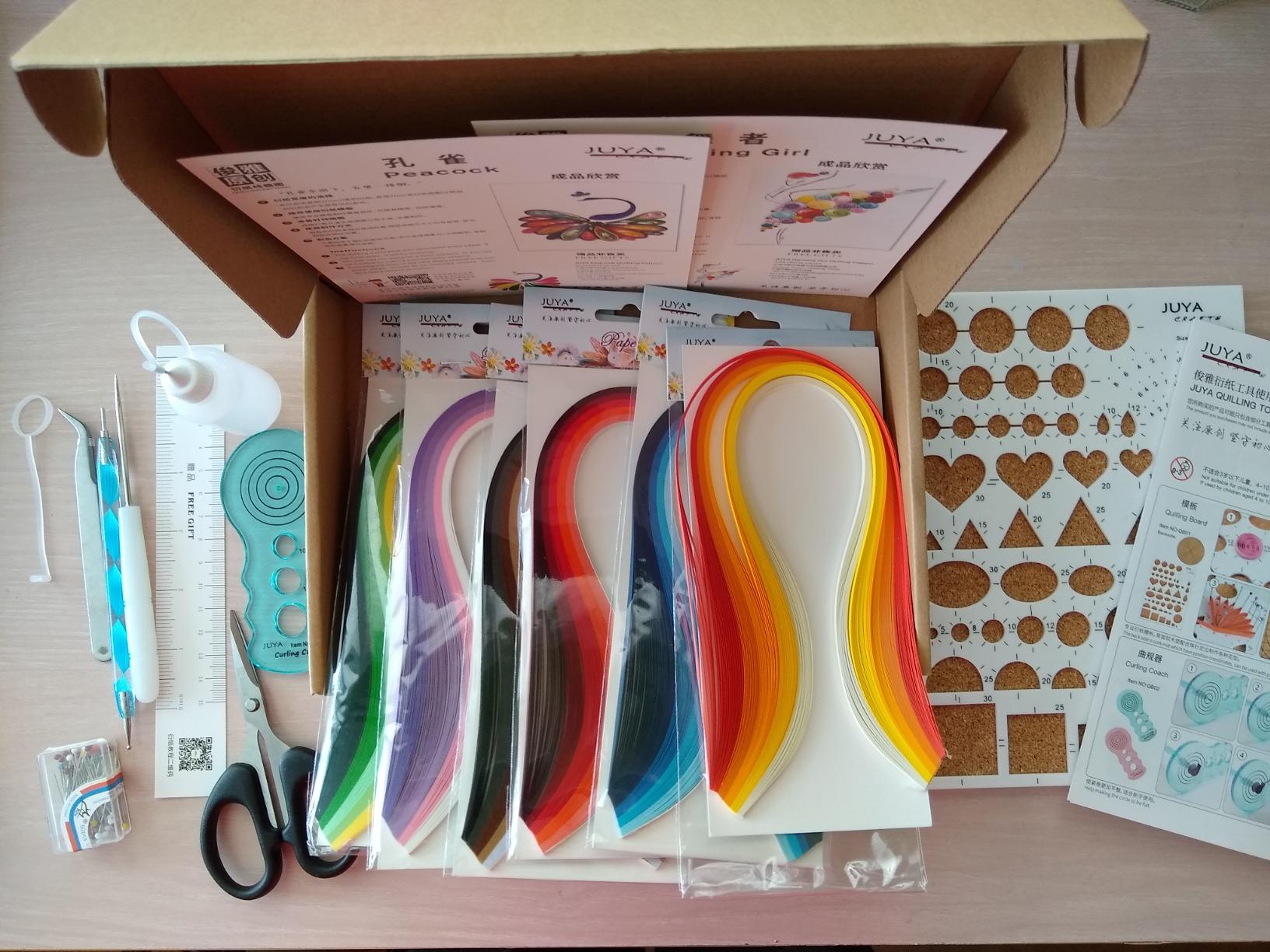 JUYA Paper Quilling Kit 30 Colors 600 Strips 8 Tools, Blue Set, 3mm customer photo 1