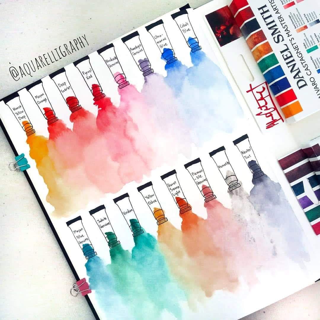 DANIEL SMITH Watercolor Set 5ml Tubes - Alvaro Castagnet Watercolor Set - 10 Tubes, 285610016,Gold, 0.17 Fl Oz (Pack of 10) customer photo 2