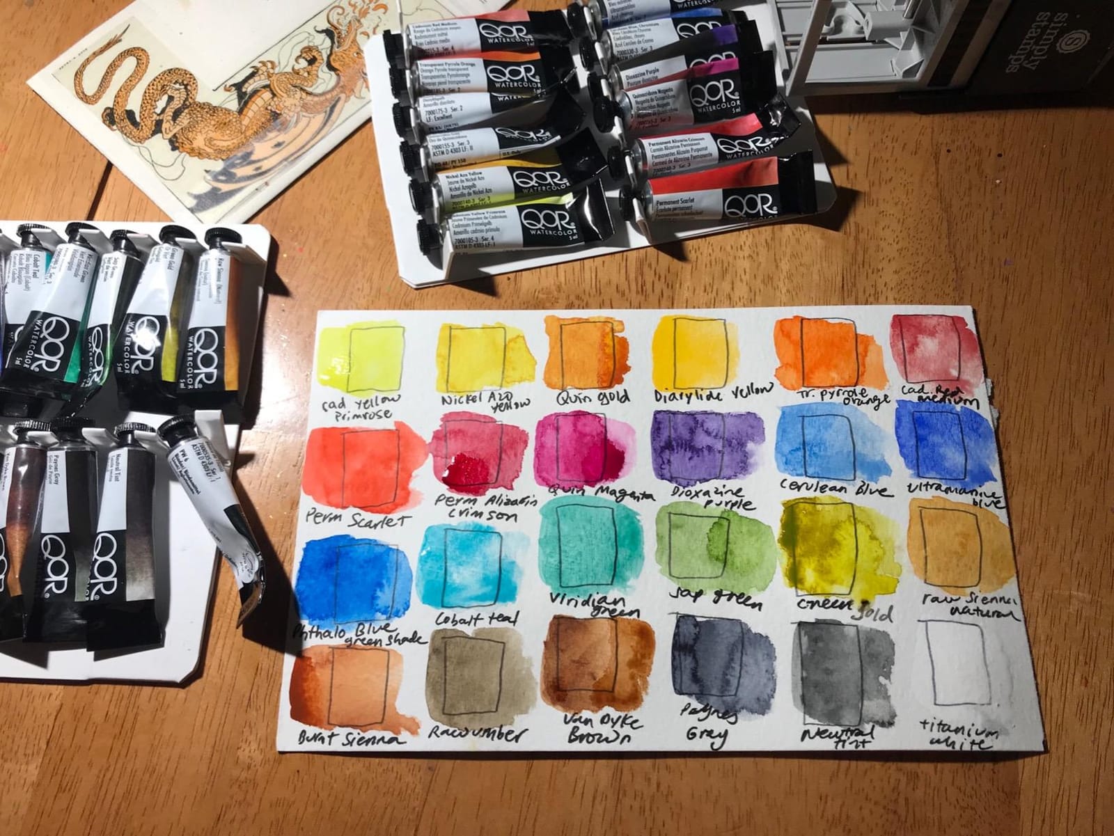 QoR 24 Color Set by GOLDEN, 24 x 5 ml tubes, Professional Watercolor Paint Set customer photo 2