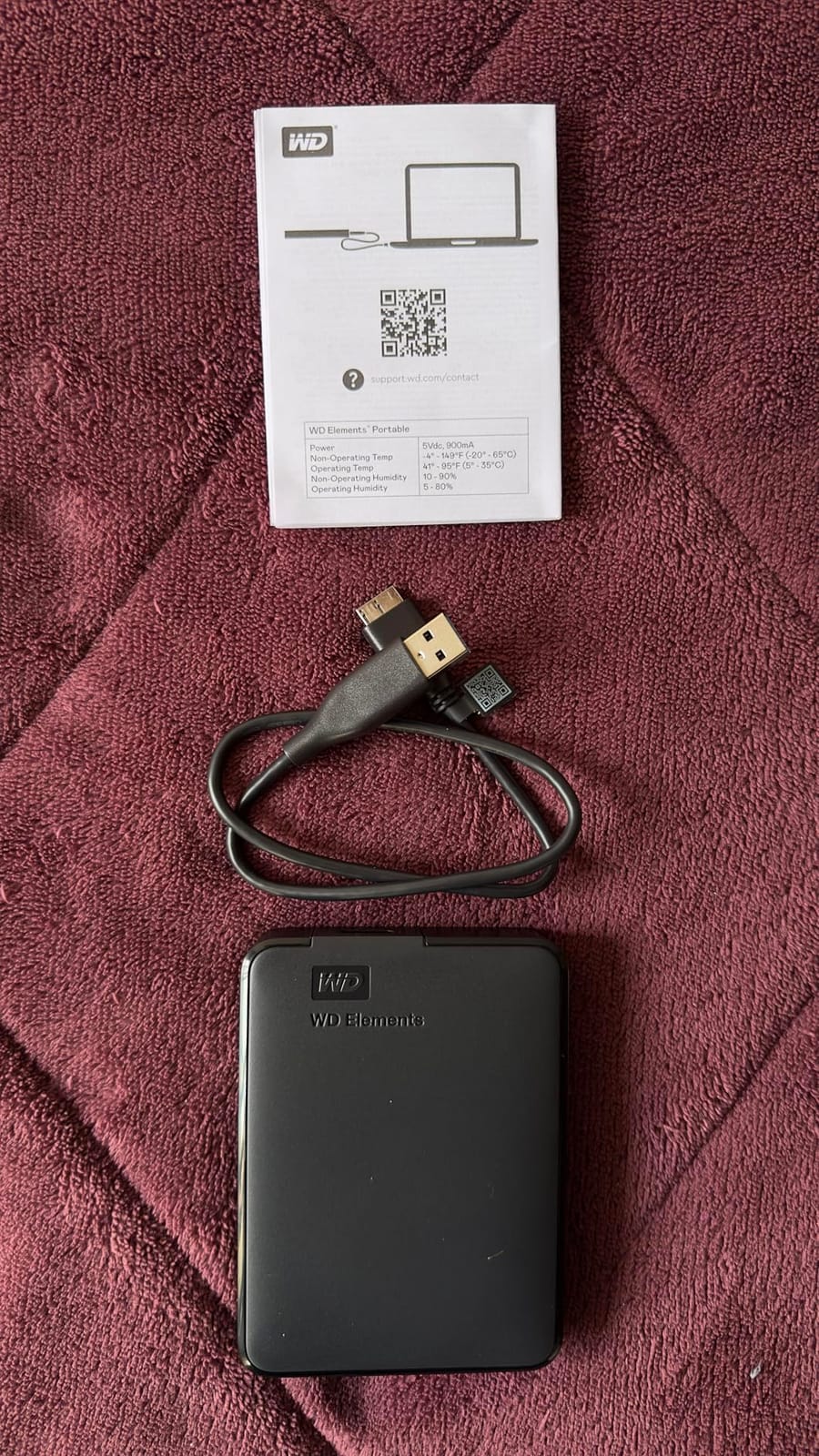 WD 2TB Elements Portable External Hard Drive for Windows, USB 3.2 Gen 1/USB 3.0 for PC & Mac, Plug and Play Ready - WDBU6Y0020BBK-WESN customer photo 2