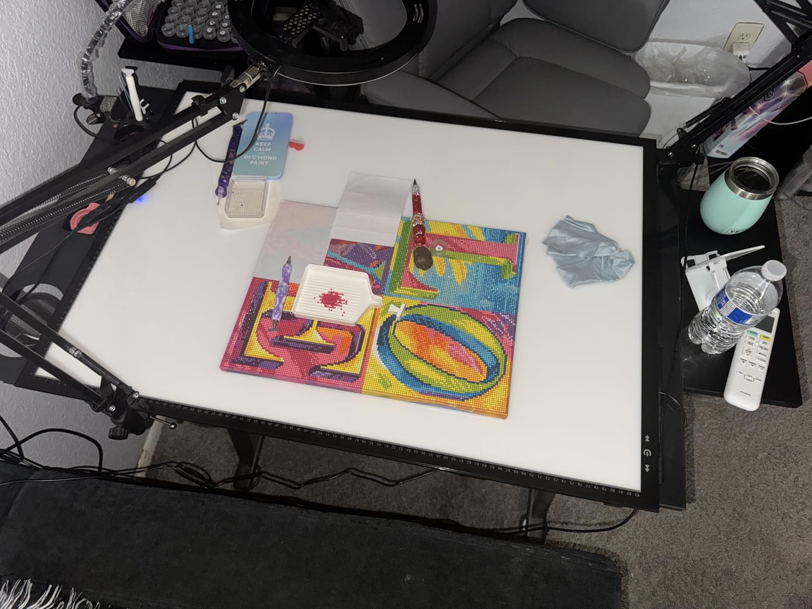 HSK A3 LED Artist tracing Light Box Copy Table, Adjustable High Brightness Light Pad for Tatto Drawing, Sketching, Animation,Diamond Painting Accessories customer photo 2