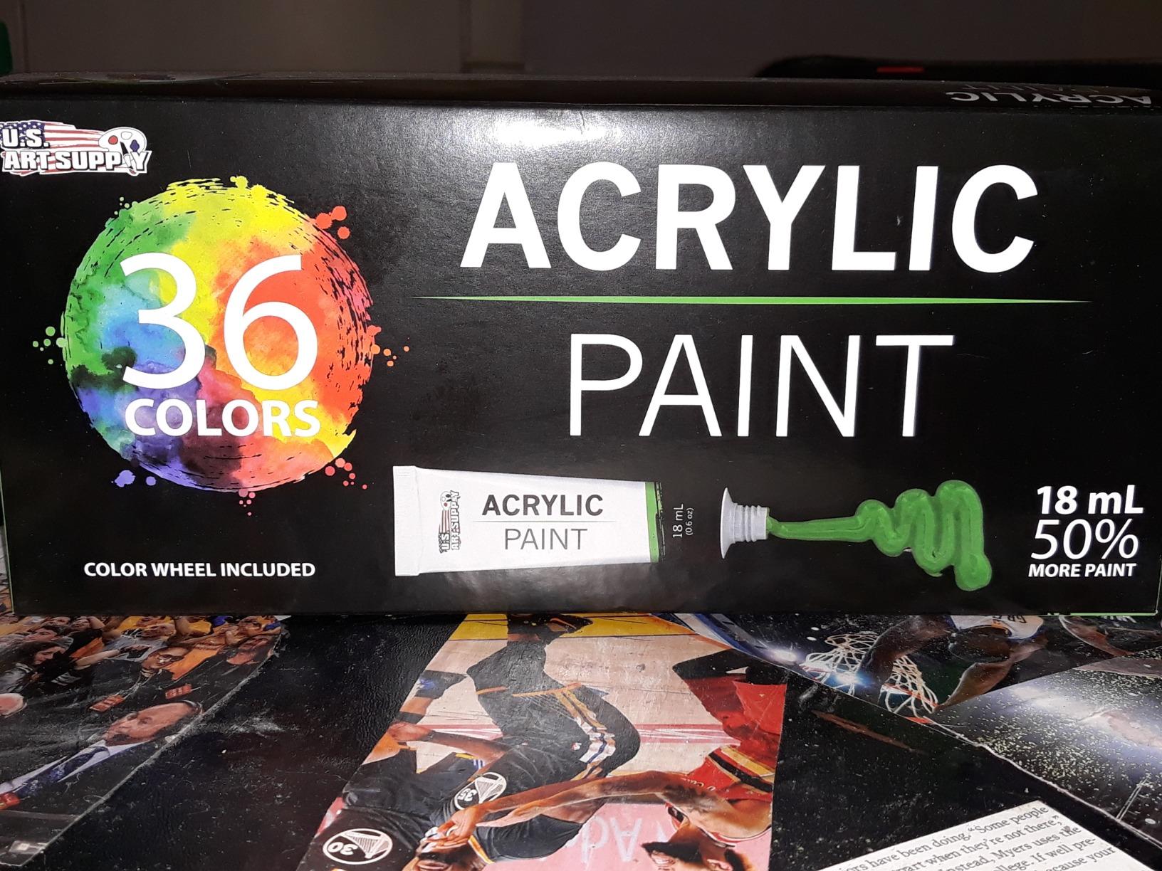 U.S. Art Supply 36 Color Professional Acrylic Paint Set in 12ml Tubes customer photo 1