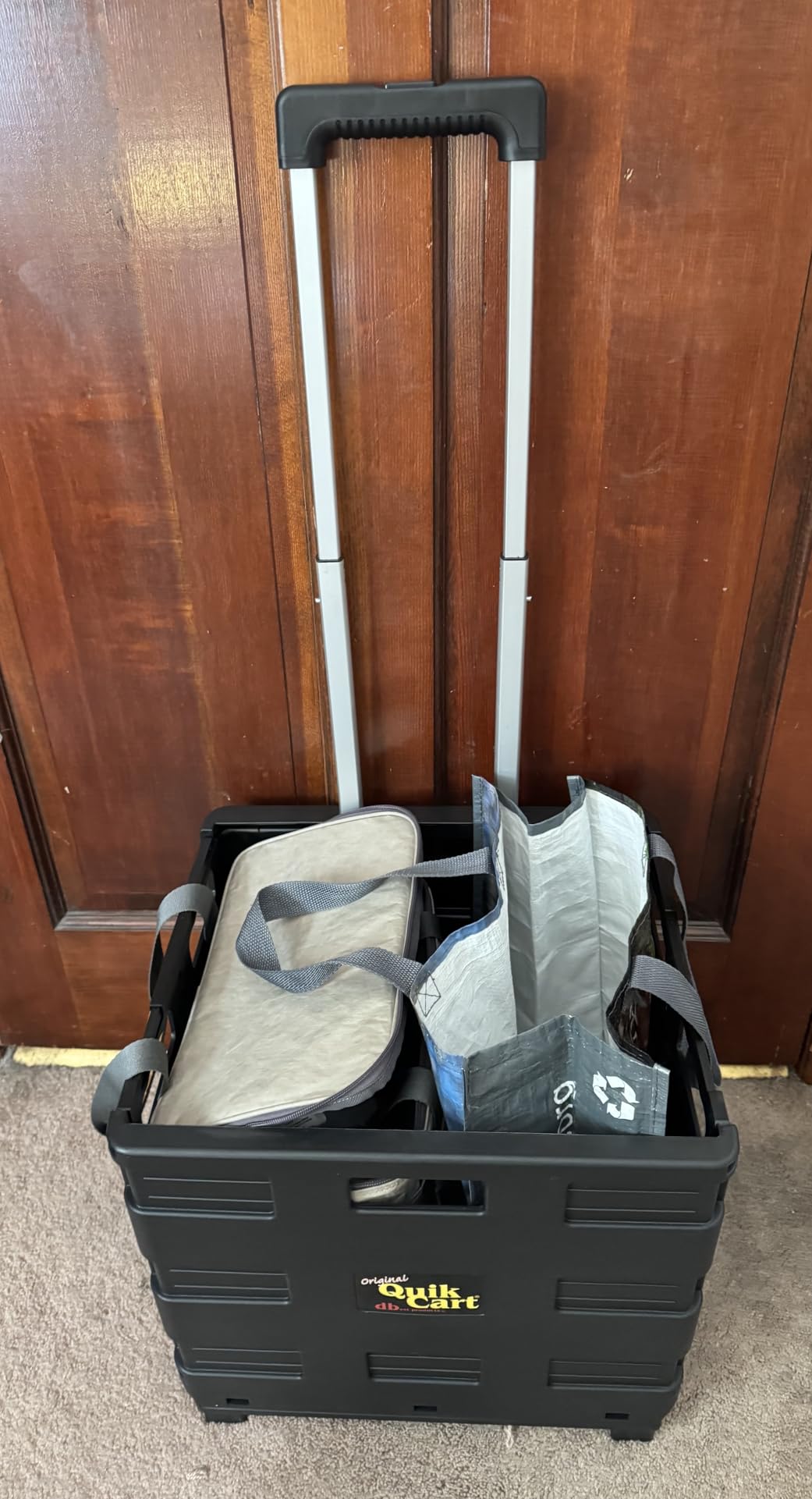 dbest Products Quik Cart Standard Collapsible Rolling Crate - Blue Lid customer photo 2
