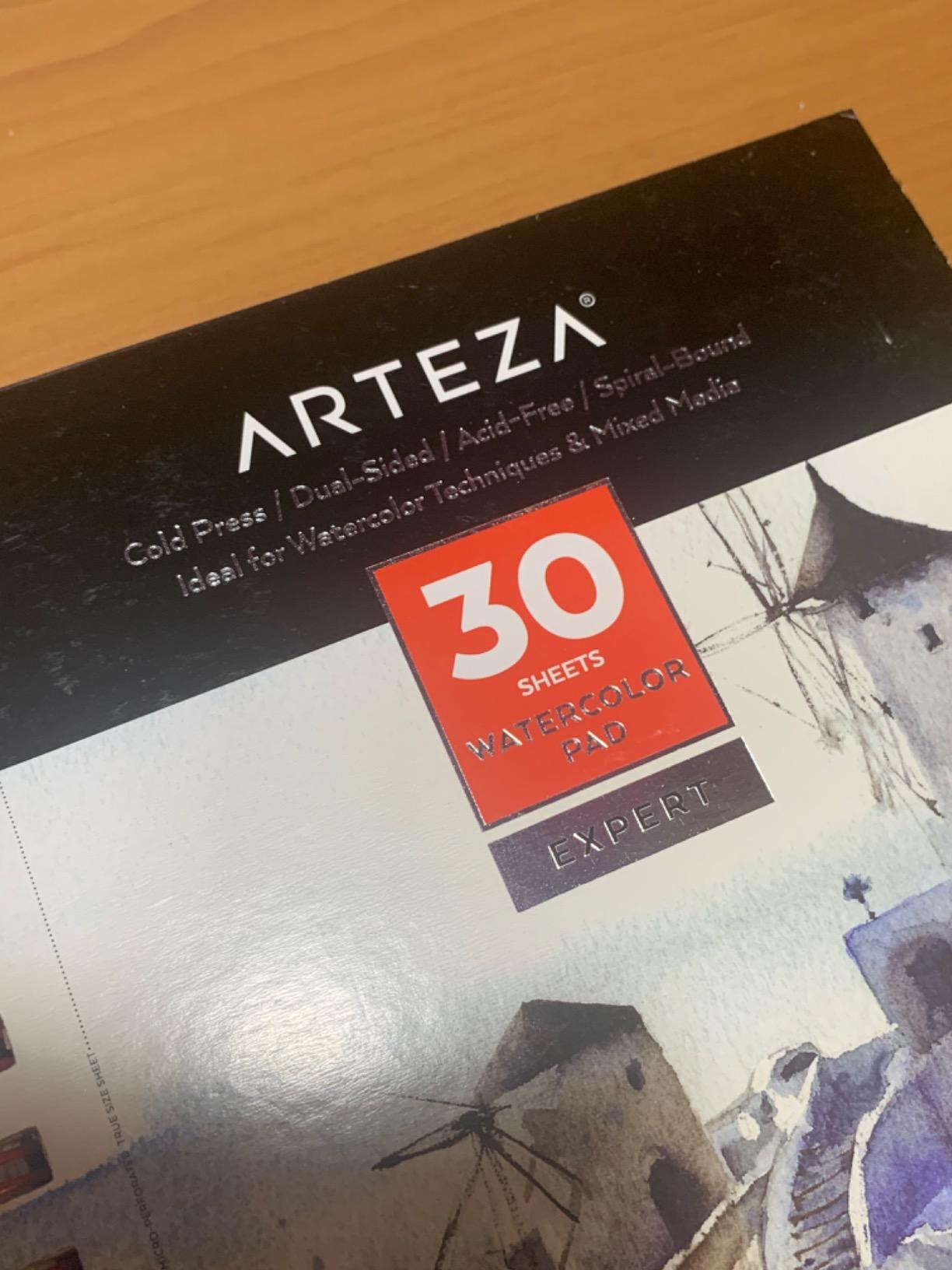 ARTEZA Watercolor Paper Pads, 5.5 x 8.5 in, Cold Press, 3 Pack, 90 Sheets customer photo 1