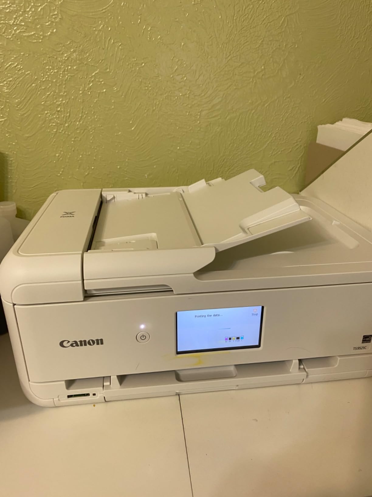 Canon TS9521C All-In-One Wireless Crafting Photo Printer, 12X12 Printing, White, Amazon Dash Replenishment Ready customer photo 2