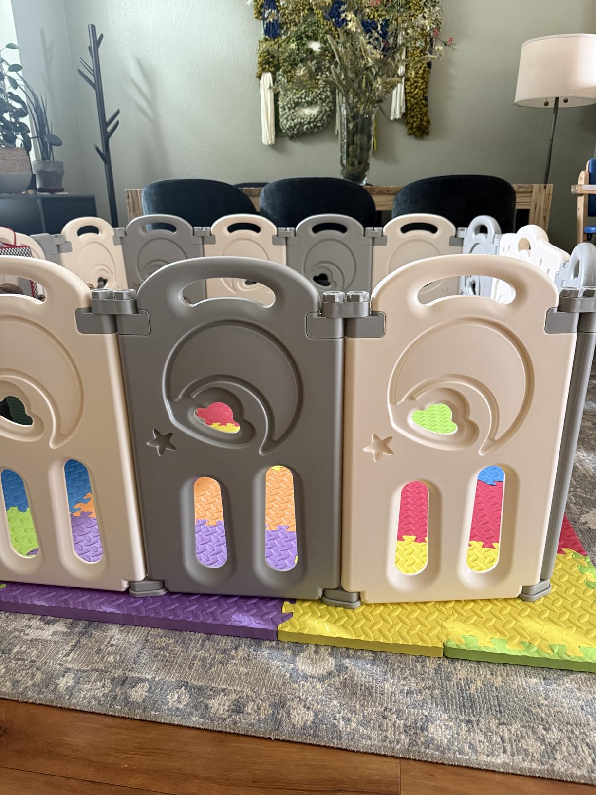 Fortella Cloud Castle Large 14-Panel Baby Playpen for Toddlers, Multicolor customer photo 1