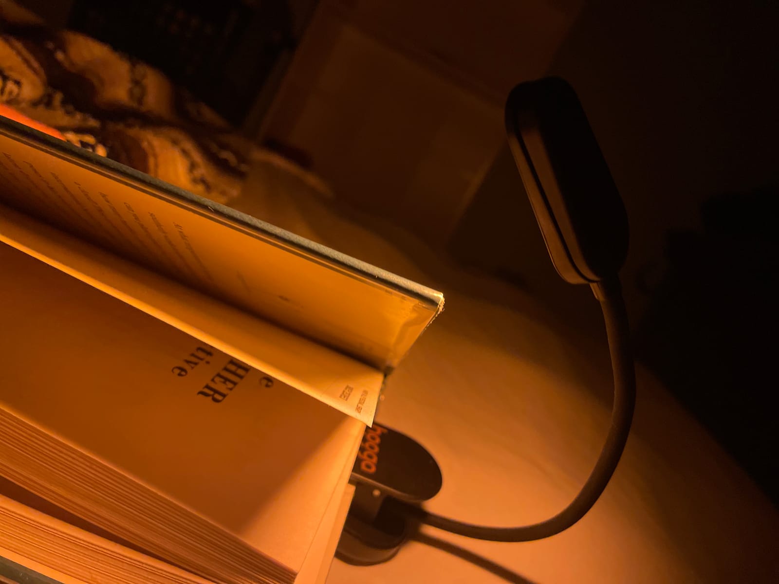hooga Amber Book Light, Rechargeable Clip-On Blue Light Blocking LED Reading Light, 1600K Warm Eye Care for Bed, Students, Kids, Travel, Nursing, Studying customer photo 2