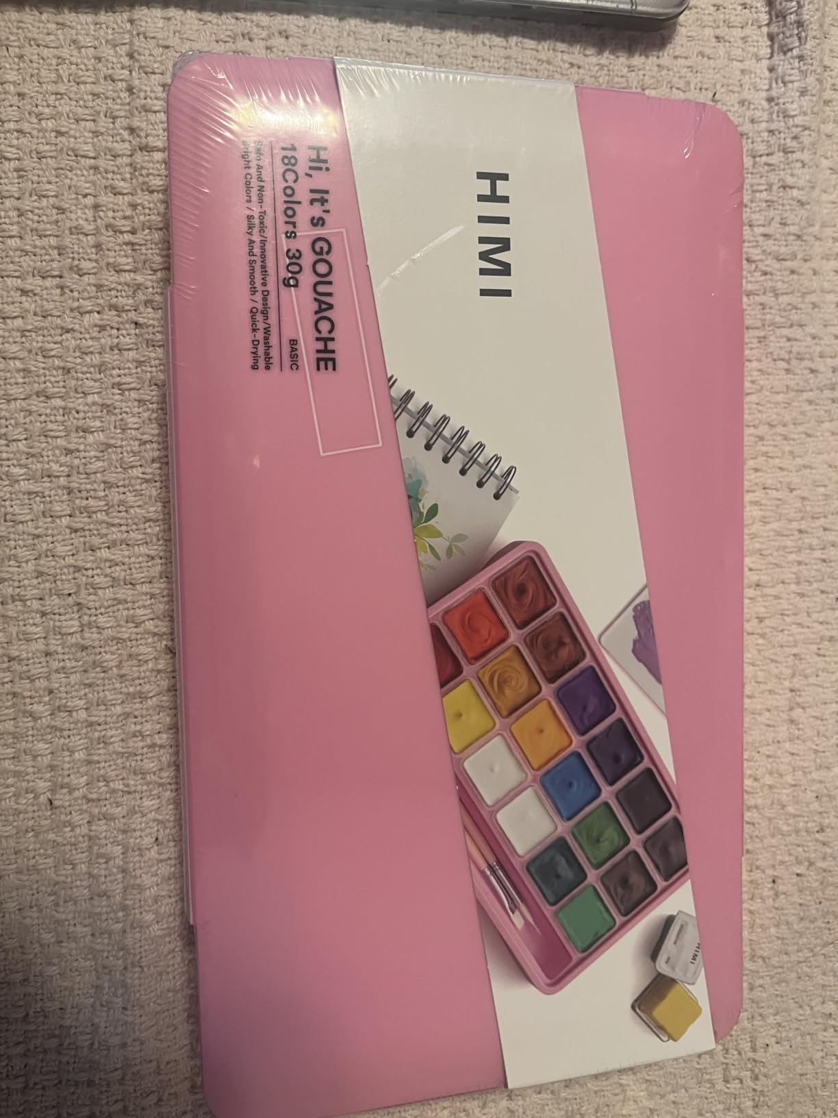 HIMI Gouache Paints Set, 18 Colors, 30g, jelly gouache paint set, Non Toxic Paint for Canvas and Paper, Art Supplies for Professionals, and More (Green Case customer photo 2