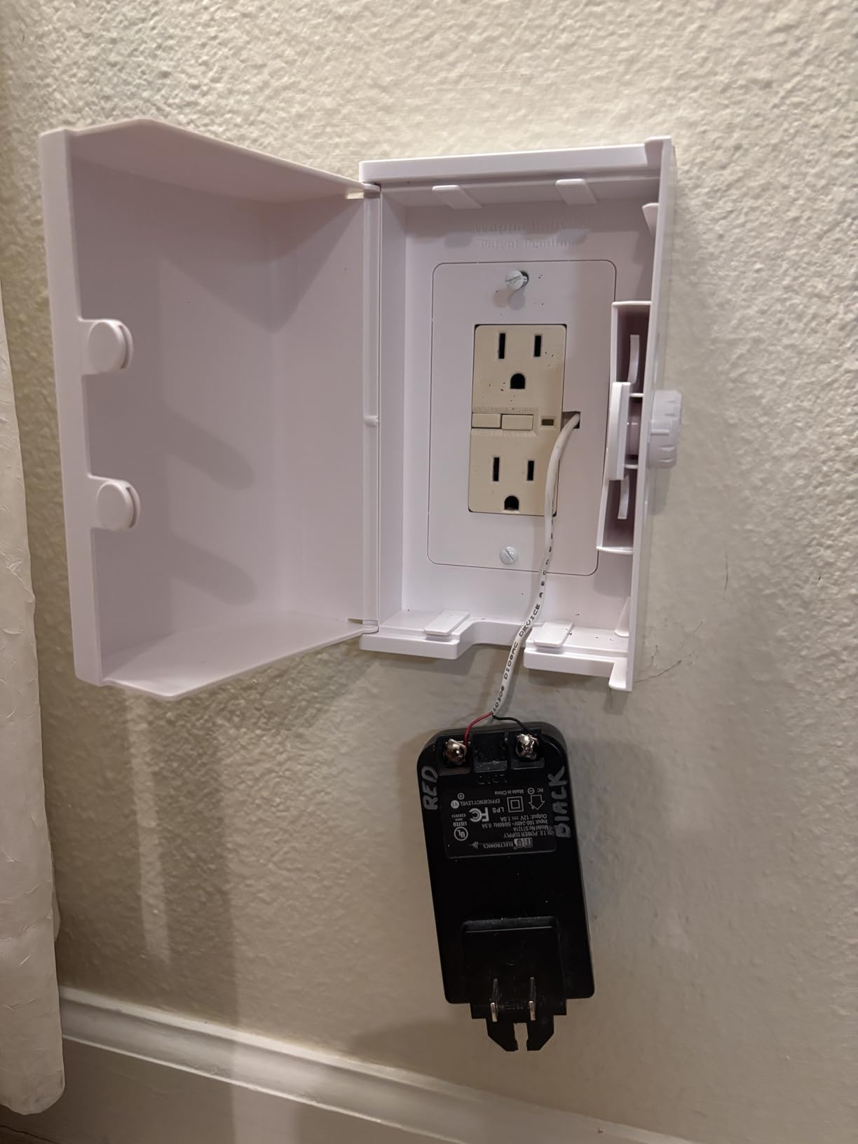 Outlet Cover BOX Baby Proofing (1-Pack) Patented Dual-Lock for Much Better Toddler Proofing, Easy Operation, Simple 3 Step Install with Included Screws. Provides Extra Space Inside for Plugs,Adapters customer photo 2