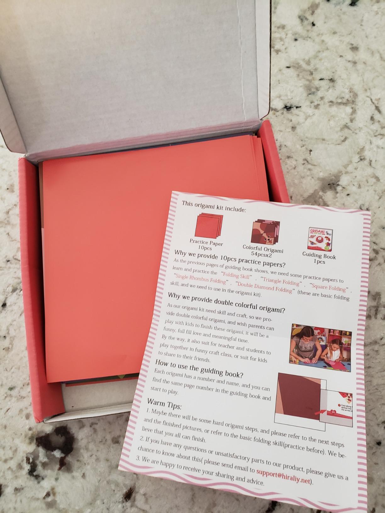 GAMENOTE Origami Kit for Kids Ages 8-12, 54 Projects, 120 Sheets with Book customer photo 1