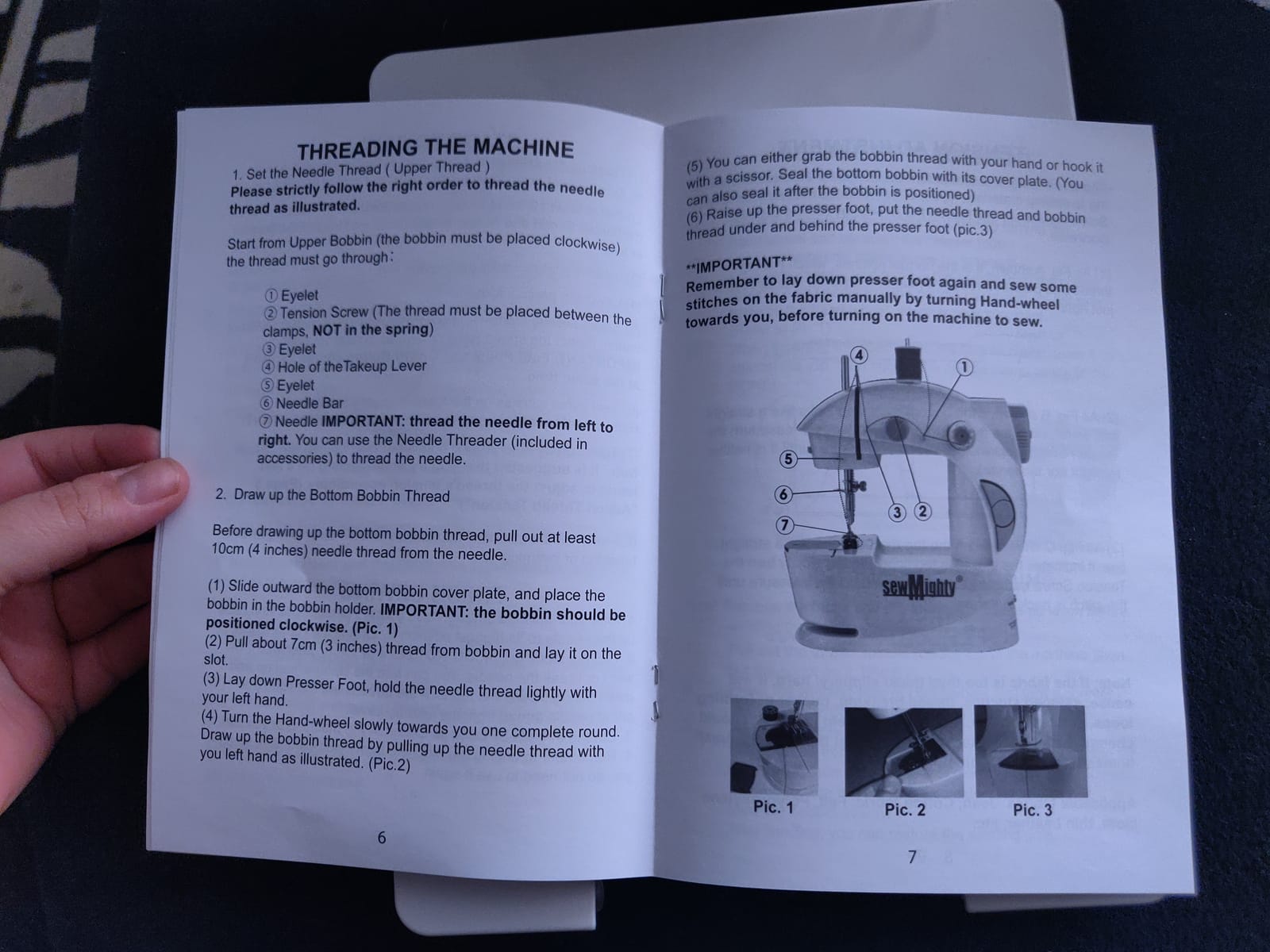 Mini Sewing Machine for Kids, Beginners, Travel & More- Portable, Battery Powered, use for Traveling, Quick Repairs, Small Projects & Children– Dual-Speed, AC & DC power, Foot Pedal & More customer photo 2