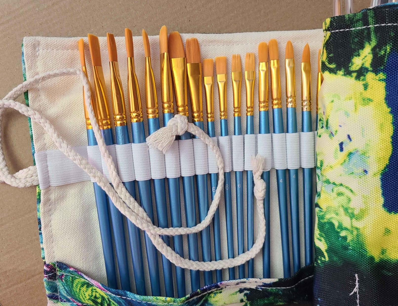 Soucolor Acrylic Paint Brushes Set, 20 Pcs Pointed Tip Artist Paintbrushes customer photo 1