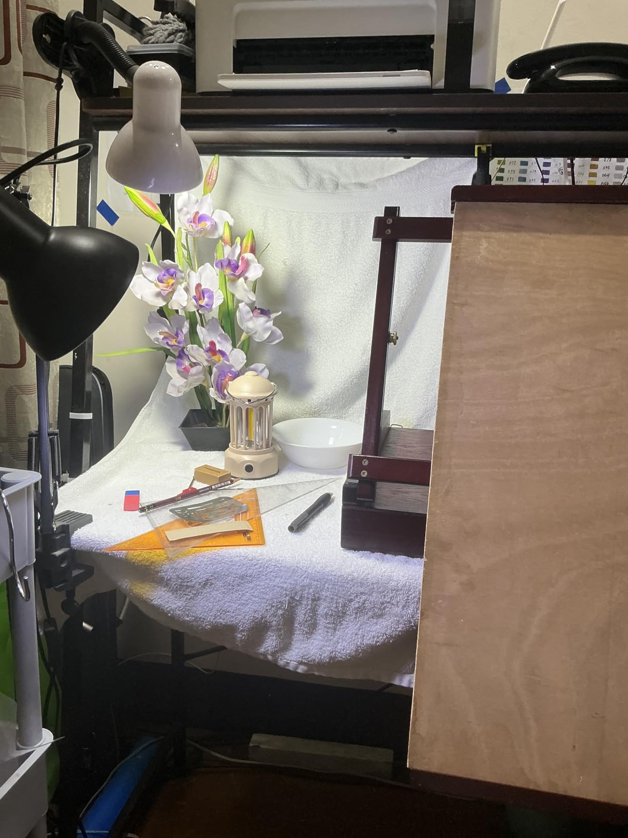 MEEDEN Portable Tabletop Easel for Painting: Artist Sketchbox customer photo 1