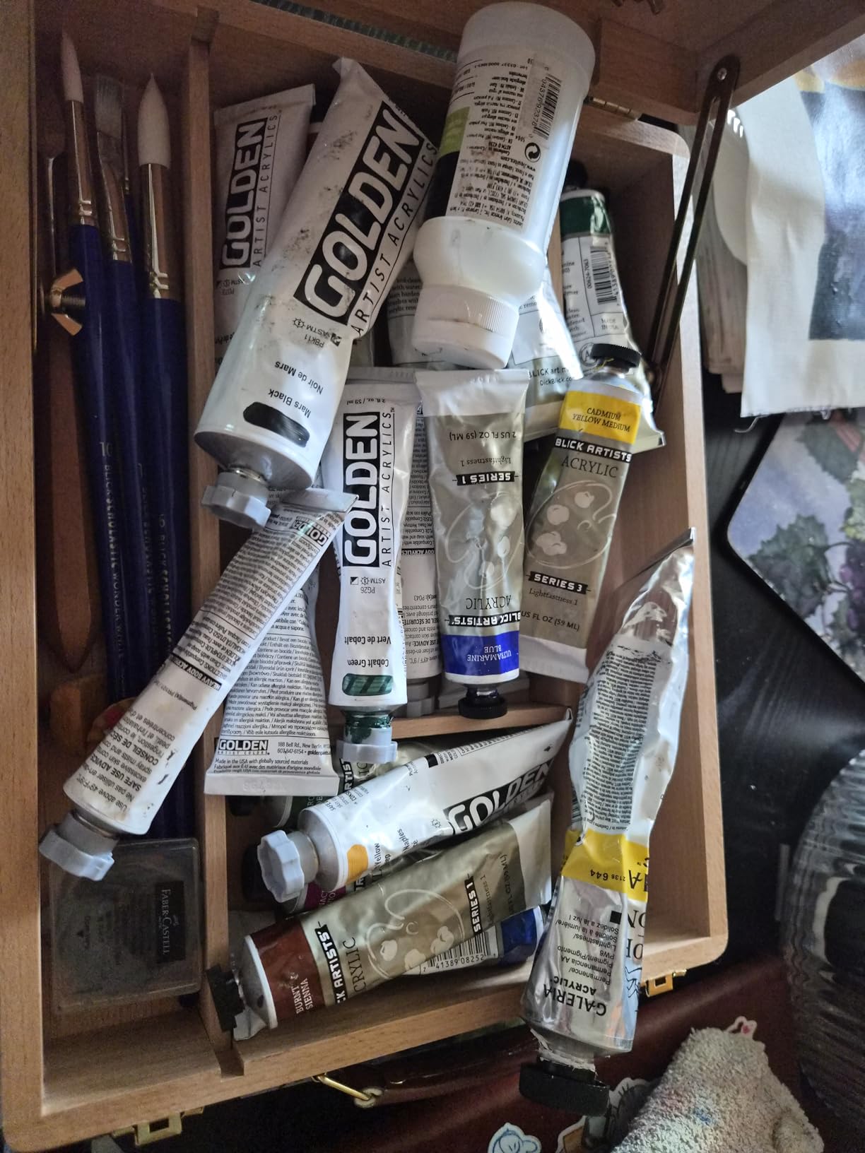 Tabletop Art Easel for Painting, Wooden Sketchbox, Portable Desktop Easel customer photo 1