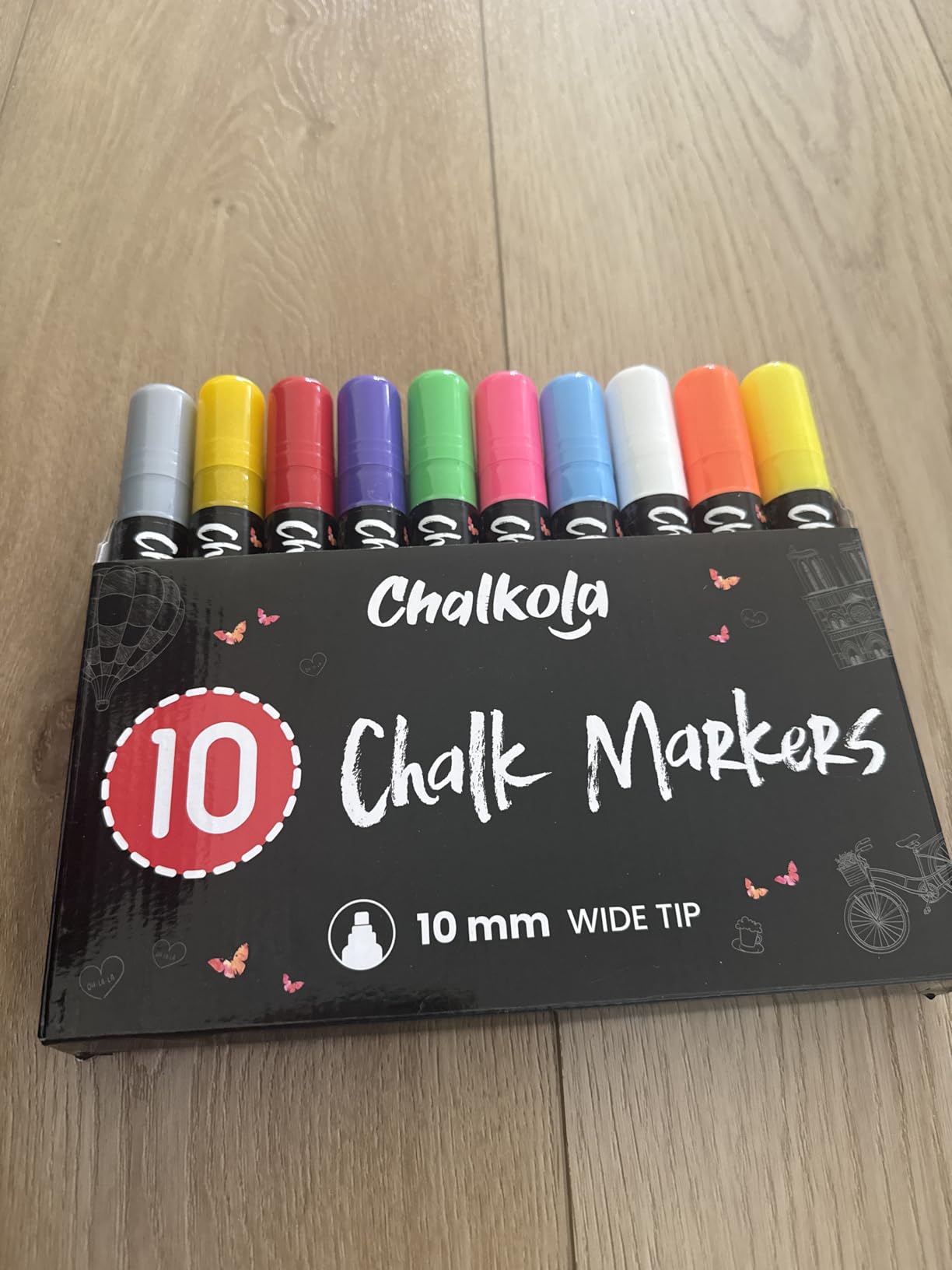 Chalkola 10 Liquid Chalk Markers for Blackboard, Chalkboard w/Gold, Silver customer photo 2