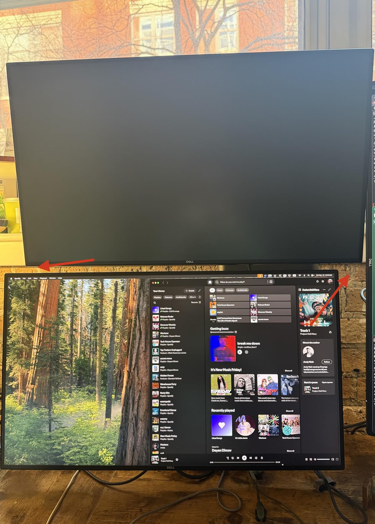 HUANUO 17-32 Inch Dual Monitor Stand, Stacked Monitor Mount, Monitor Arms for 2 Monitors, Ergonomic Adjustable Tilt/Swivel/Rotate, Weight Max 19.8 lbs, VESA 75/100mm customer photo 2