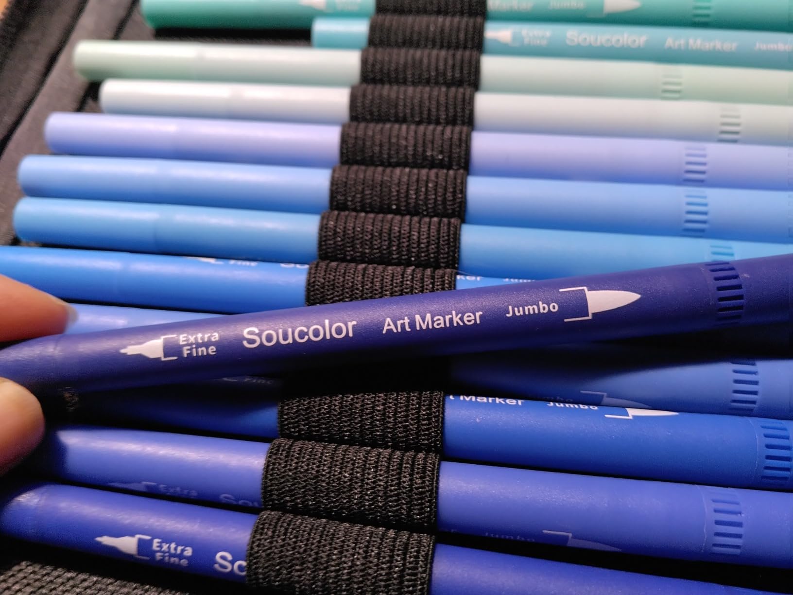 Soucolor 36 Dual Tip Brush Markers, Water-Based Art Pens, Adult Coloring customer photo 1