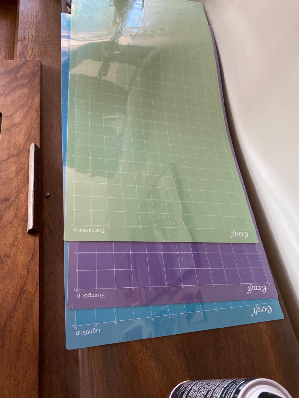 Ecraft 12x12 Cutting Mat 3-Pack, Strong/Standard/Light Adhesive, Compatible with Cricut Maker 3/Maker 4/Maker/Explore 3/4/Air 2/One, Variety Adhesive Sticky Cutting Mats Accessories customer photo 1