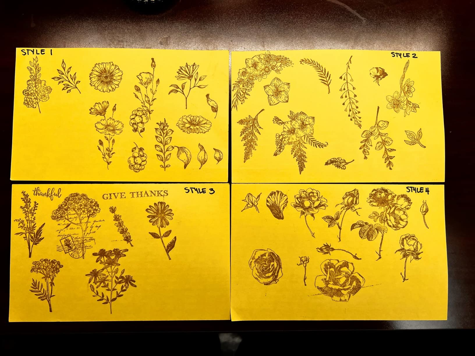 UCEC 8 Sheets Flower Clear Stamps for Card Making Silicone Stamps for DIY customer photo 1