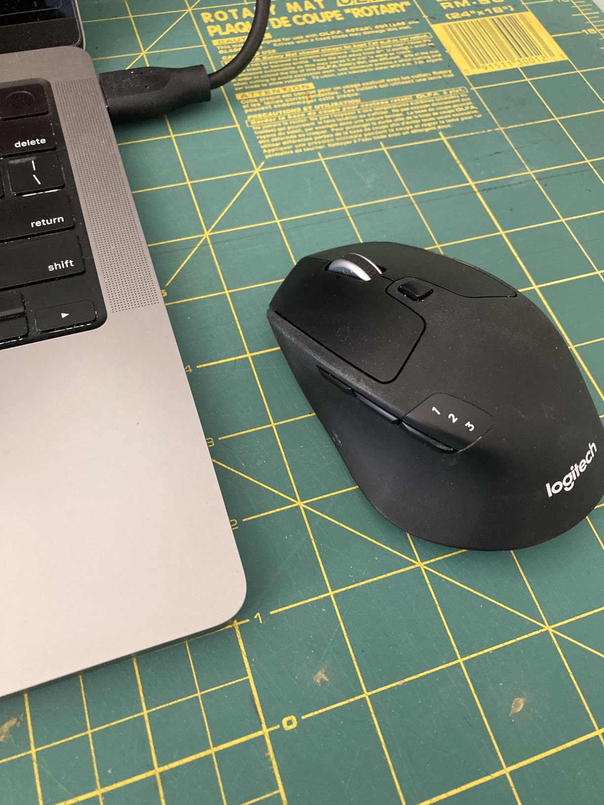 Logitech M720 Triathalon Full Size Multi-Device Wireless Mouse - Black customer photo 1