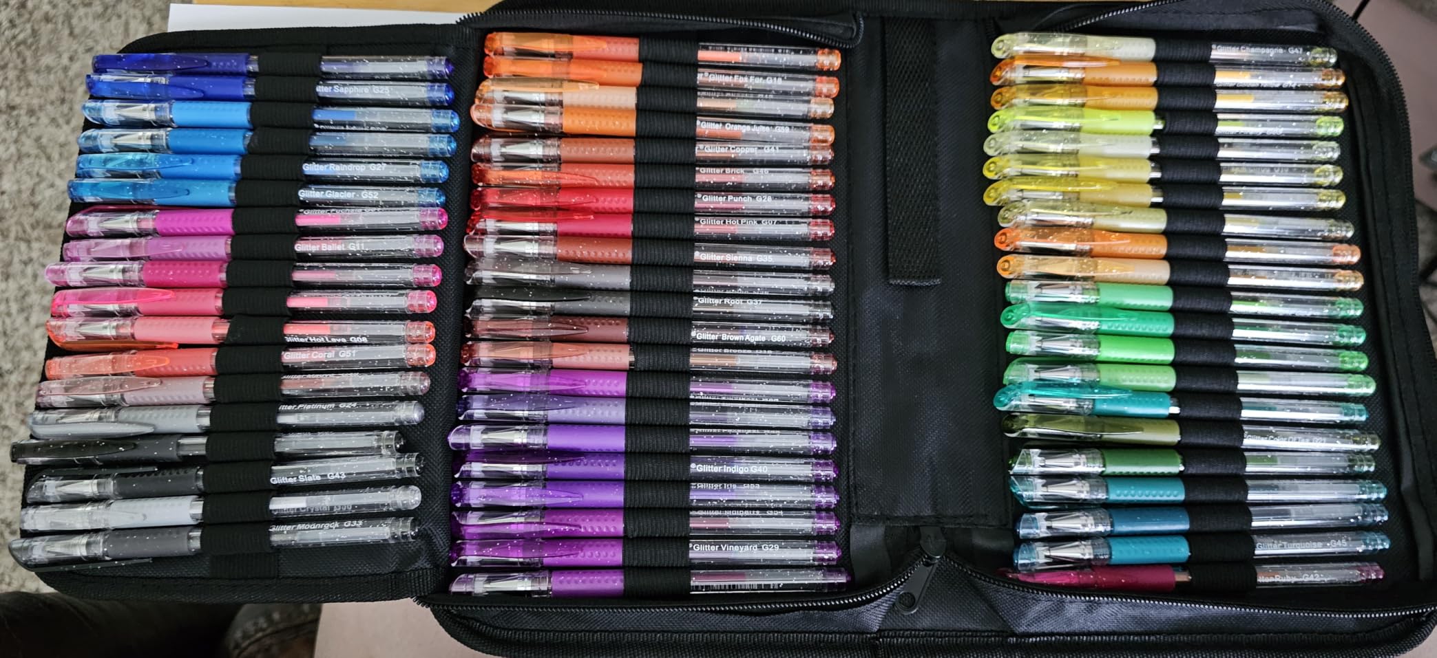Soucolor 120 Pack Gel Pen 60 Glitter & 60 Refillss for Adult Coloring Books customer photo 2