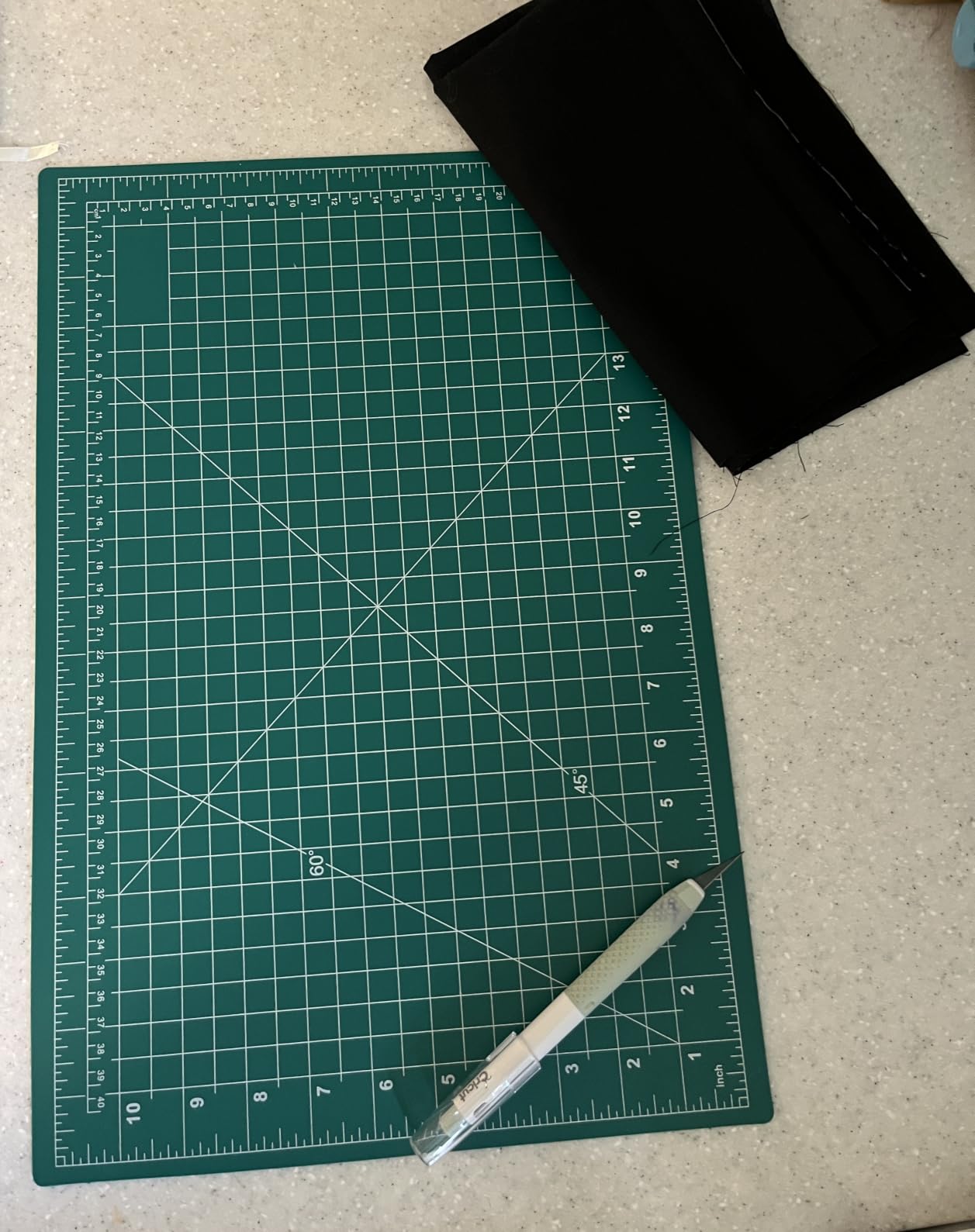 anezus Self Healing Sewing Mat, 12inch x 18inch Rotary Cutting Mat Double Sided 5-Ply Craft Cutting Board for Sewing Crafts Hobby Fabric Precision Scrapbooking Project customer photo 2
