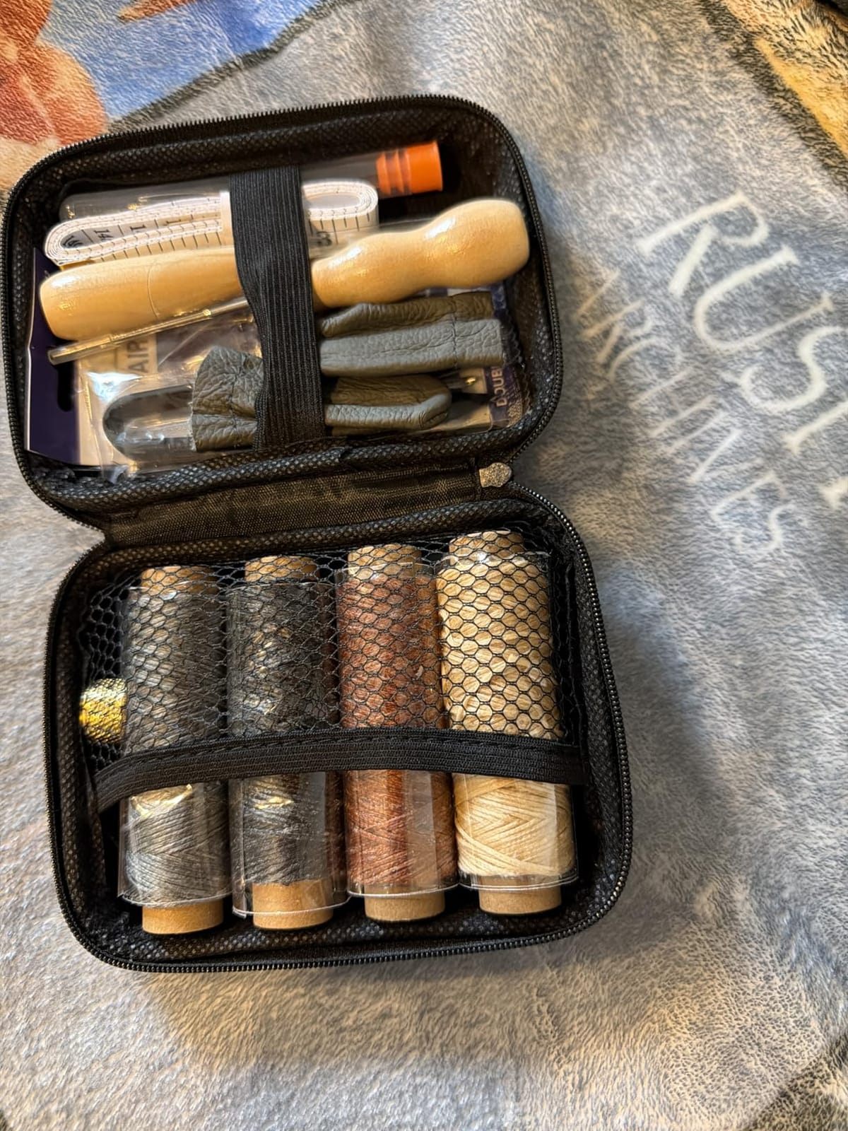Leather Sewing Kit Leather Stitching Kit with Sewing Awl Waxed Thread customer photo 2