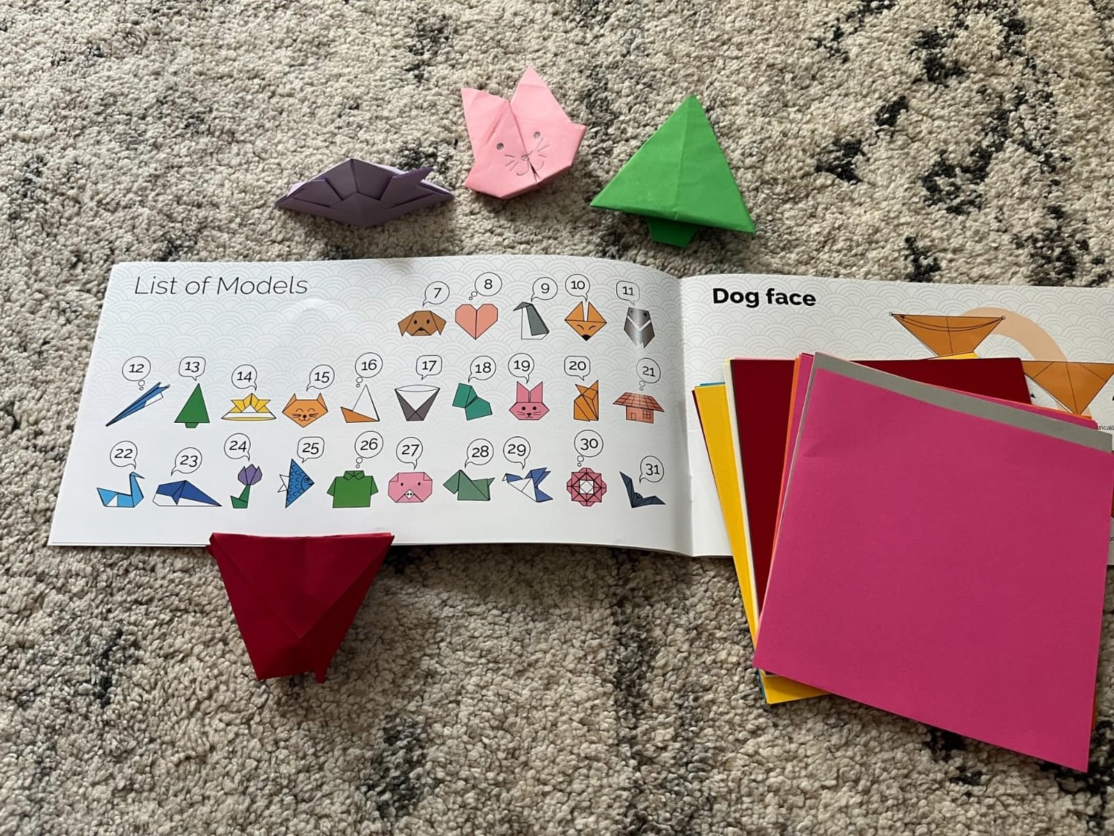Origami Paper - 100 Origami Paper Kit - Set Includes, 100 Sheets 20 Colors 6x6, Origami Book 25 Easy Colored Projects, Kids Crafts, Christmas Gifts for boys 8-12 customer photo 1