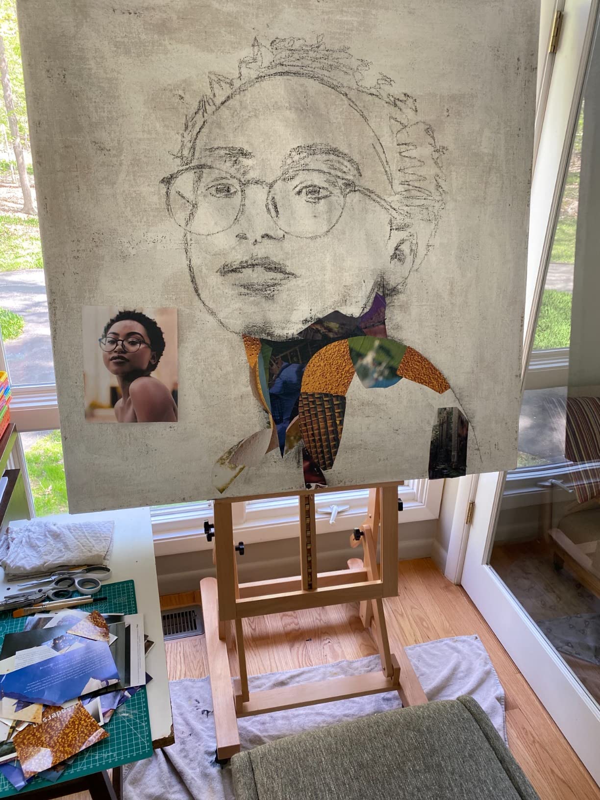 MEEDEN Movable Large H-Frame Easel: Holds Art Canvas Up to 79