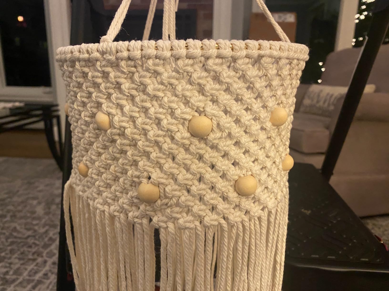 119pcs Macrame Kits for Starter 3mm x 109Yards Natural Cotton Macrame Cord with 100pcs Wooden Beads,10pcs Wooden Rings,Wooden Sticks,Metal Rings,S Hooks Macrame Supplies for Plant Hangers customer photo 2
