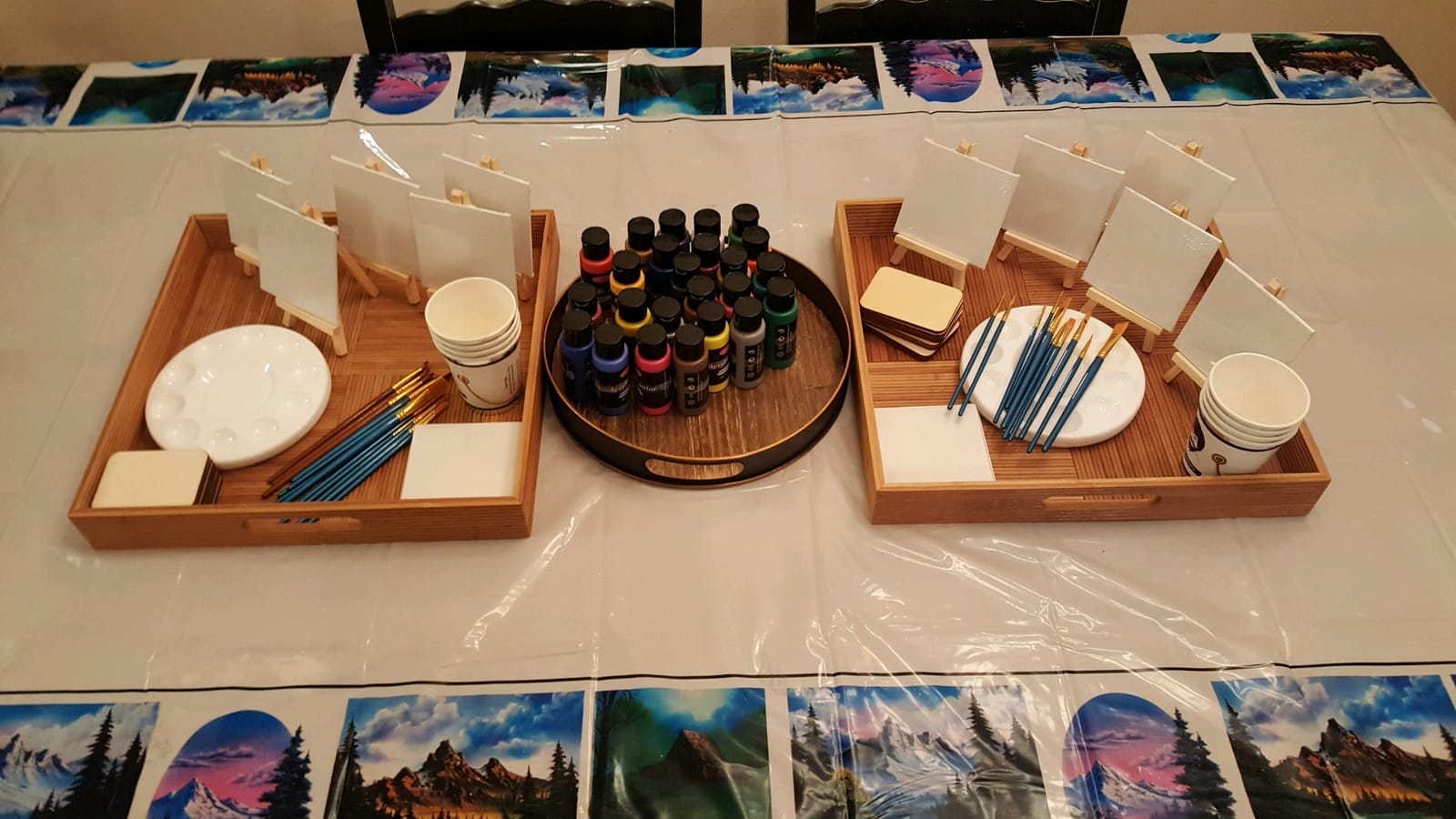 Paint Brushes Set for Acrylic Painting, 20 Pcs Oil Watercolor Acrylic Paint Brush, Artist Paintbrushes for Body Face Rock Canvas, Kids Adult Drawing Arts Crafts Supplies, Blue customer photo 2
