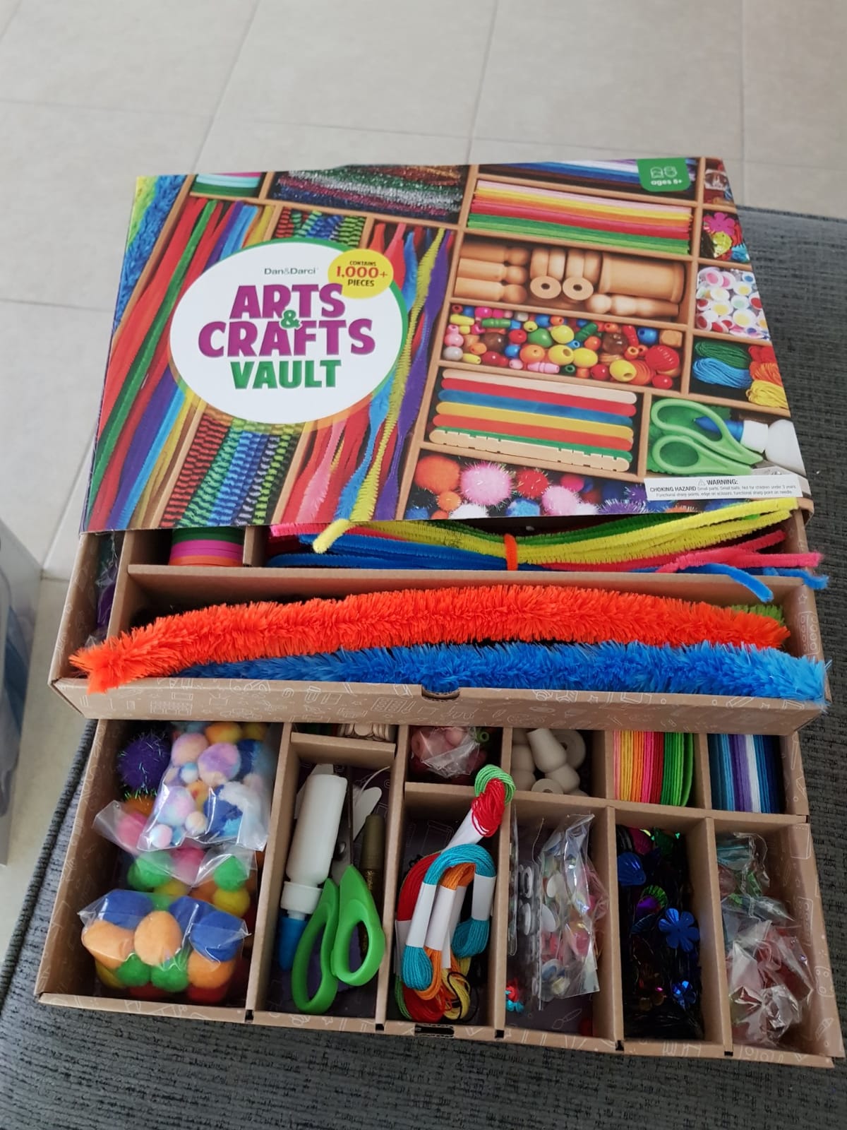Dan&Darci Arts and Crafts Vault - Craft Supplies Kit in a Box - Birthday Gift for Kids Ages 4 5 6 7 8 9 10 11 & 12 Year Old Girls & Boys - Crafting Set Kits - Gift Ideas for Kid Art Activity Gifts customer photo 2