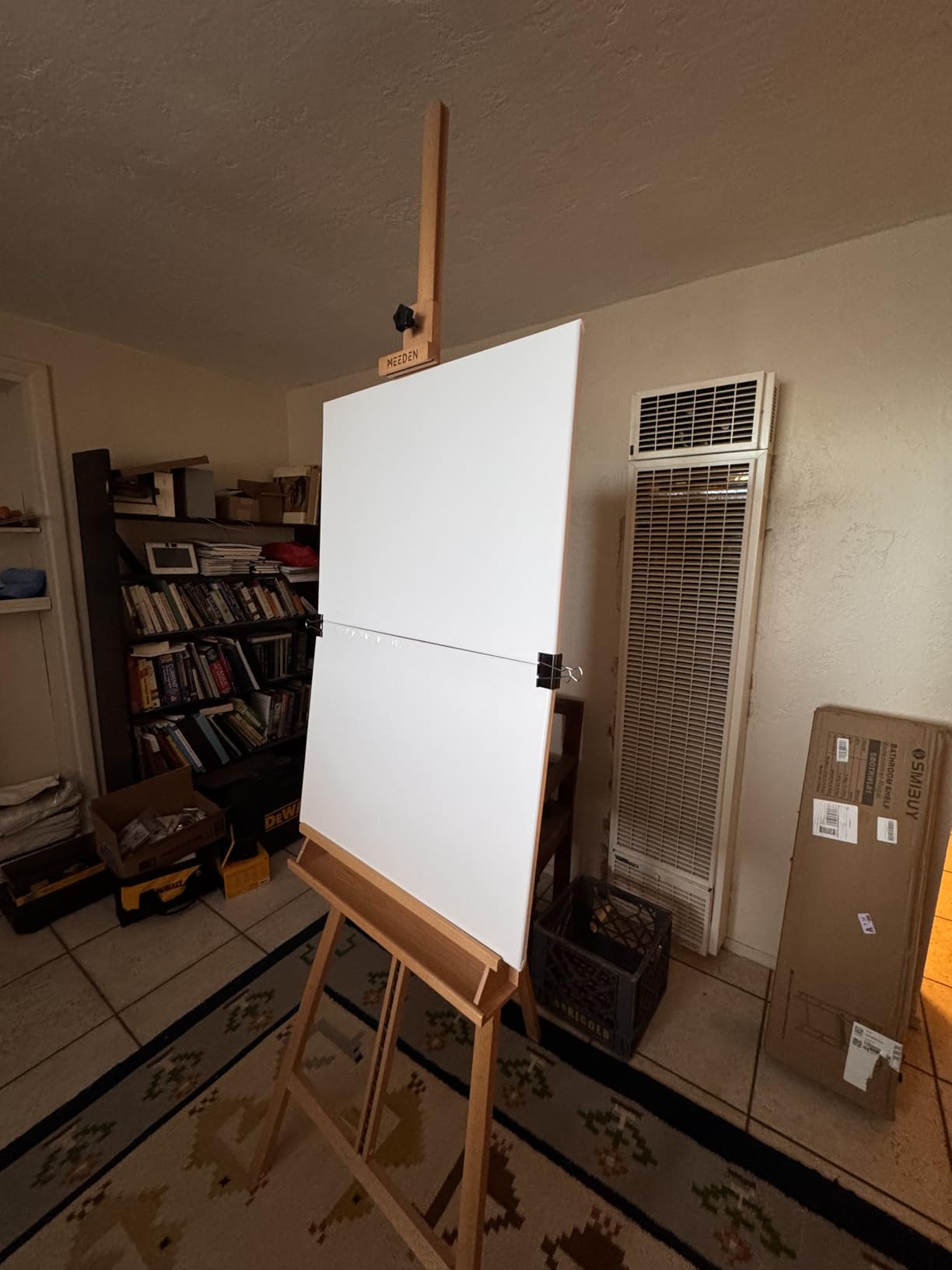 MEEDEN Large Basic Studio Easel: Solid Beechwood, Hold Art Canvas up to 50