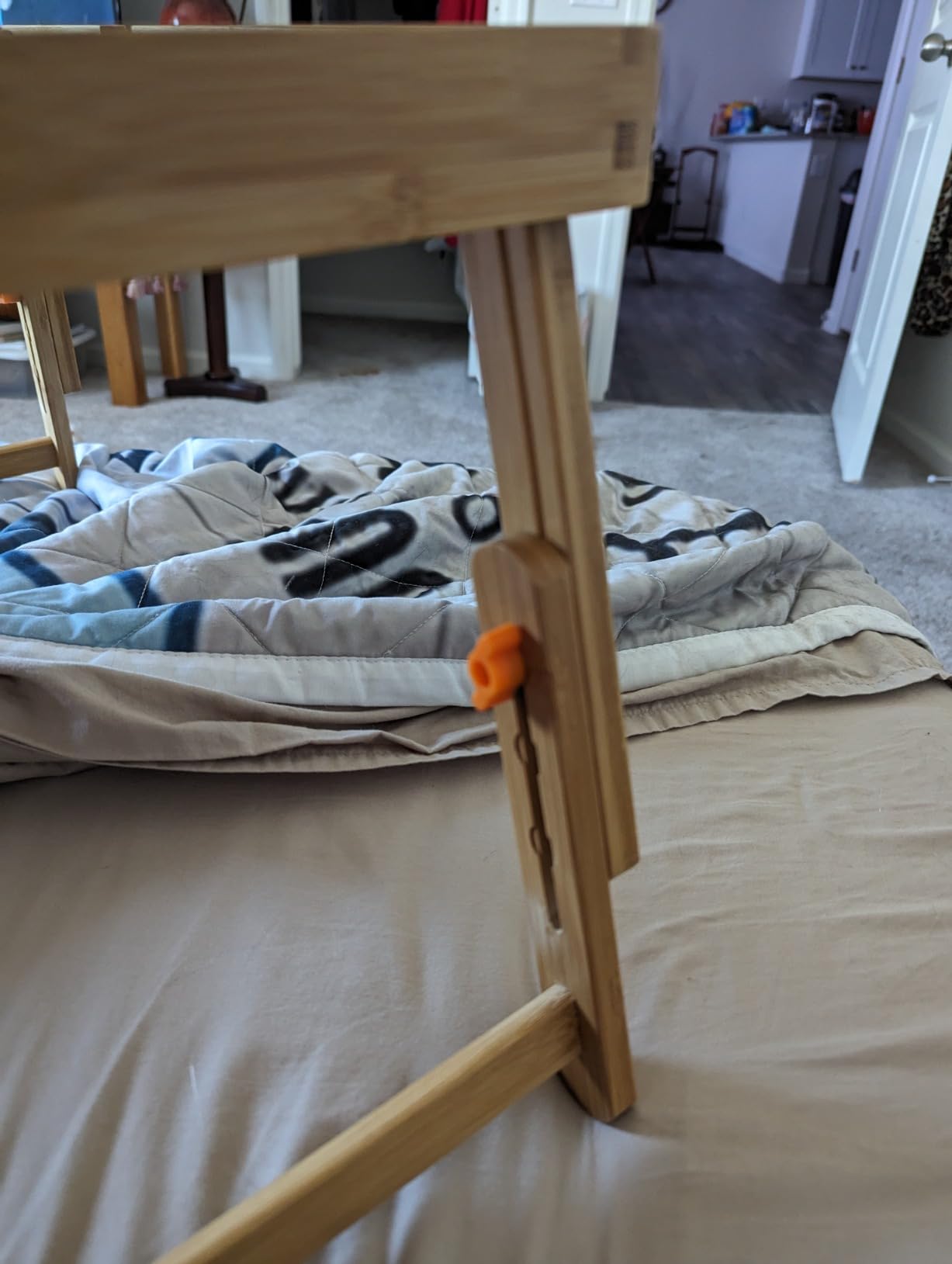 Drawing Table Nnewvante Laptop Desk, Adjustable Bamboo Bed Tray, Large customer photo 1