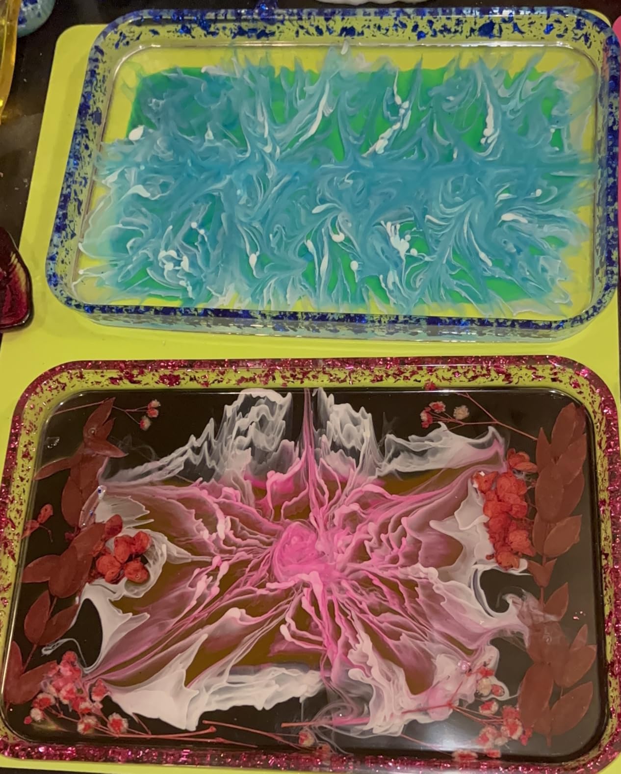 LET'S RESIN Resin Tray Mold,Rectangle Rolling Tray Molds for Resin,Sturdy Silicone Tray Moulds with Edges,Large Rolling Tray Molds for Epoxy Casting,DIY Jewelry Holder,Home Decoration customer photo 2