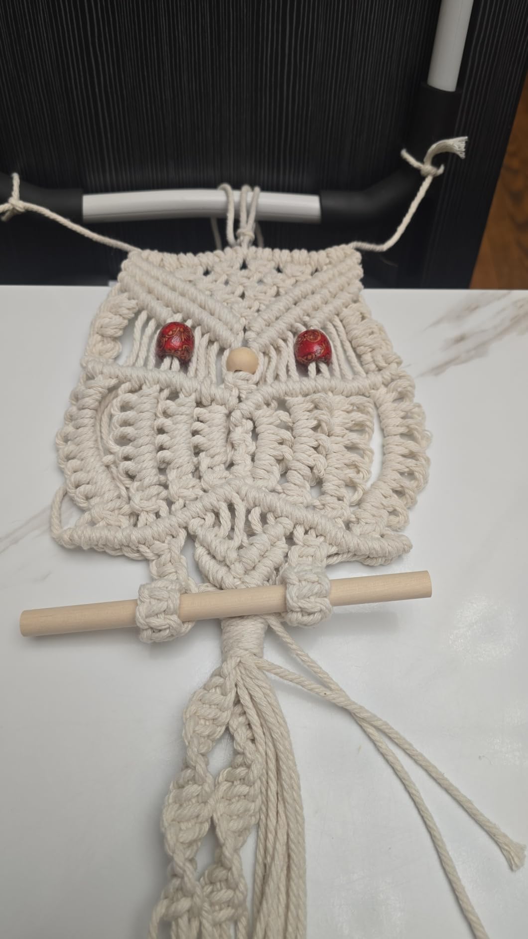 120pcs Macrame Kits for Beginners 3mm x 220yards Natural Cotton Macrame Cord Wall Hanging Kit, Best Macrame Supplies for Macrame Plant Hanger with Wooden Beads,Wooden Rings,Wooden Sticks,S Hooks customer photo 1