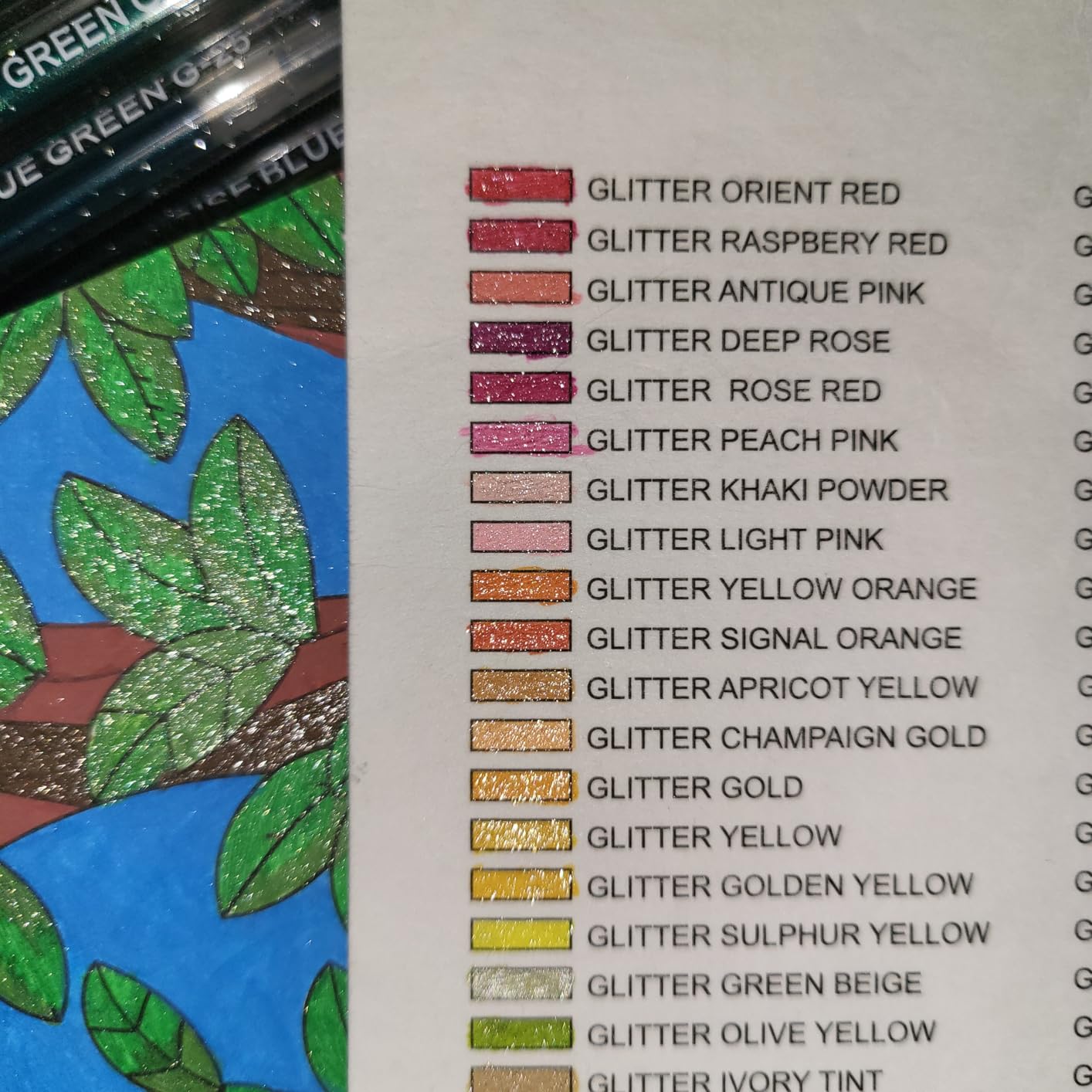 Glitter Gel Pens, 160 Pack Glitter Pen with Case for Adults Coloring Books customer photo 1