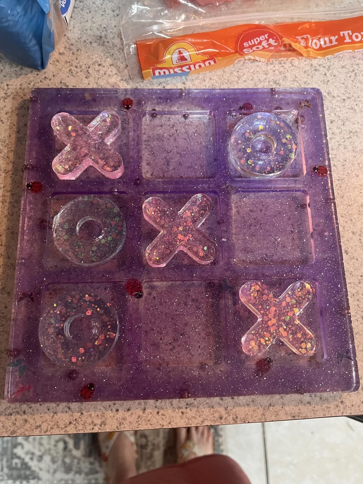 LET'S RESIN Large Tic Tac Toe Resin Mold 2Pcs, Tic Tac Toe Molds for Resin Casting, Large Epoxy Resin Silicone Molds for DIY Tabletop Board Game,Travel Game customer photo 1