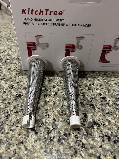 KITCHTREE Fruit & Vegetable Strainer Attachment Set for KitchenAid - Includes Food Grinder Attachment and Sausage Stuffer Tubes, Compatible with KitchenAid Stand Mixers customer photo 1