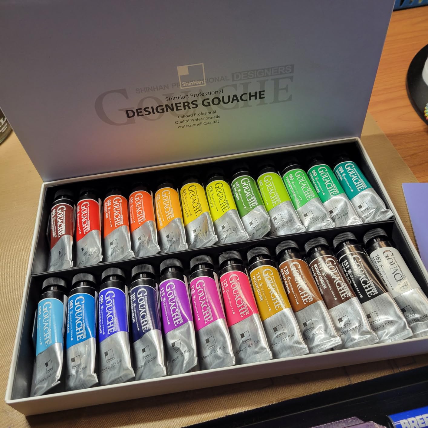 ShinHan Professional Designer Gouache 15ml Tube 24 Colors Set A customer photo 1