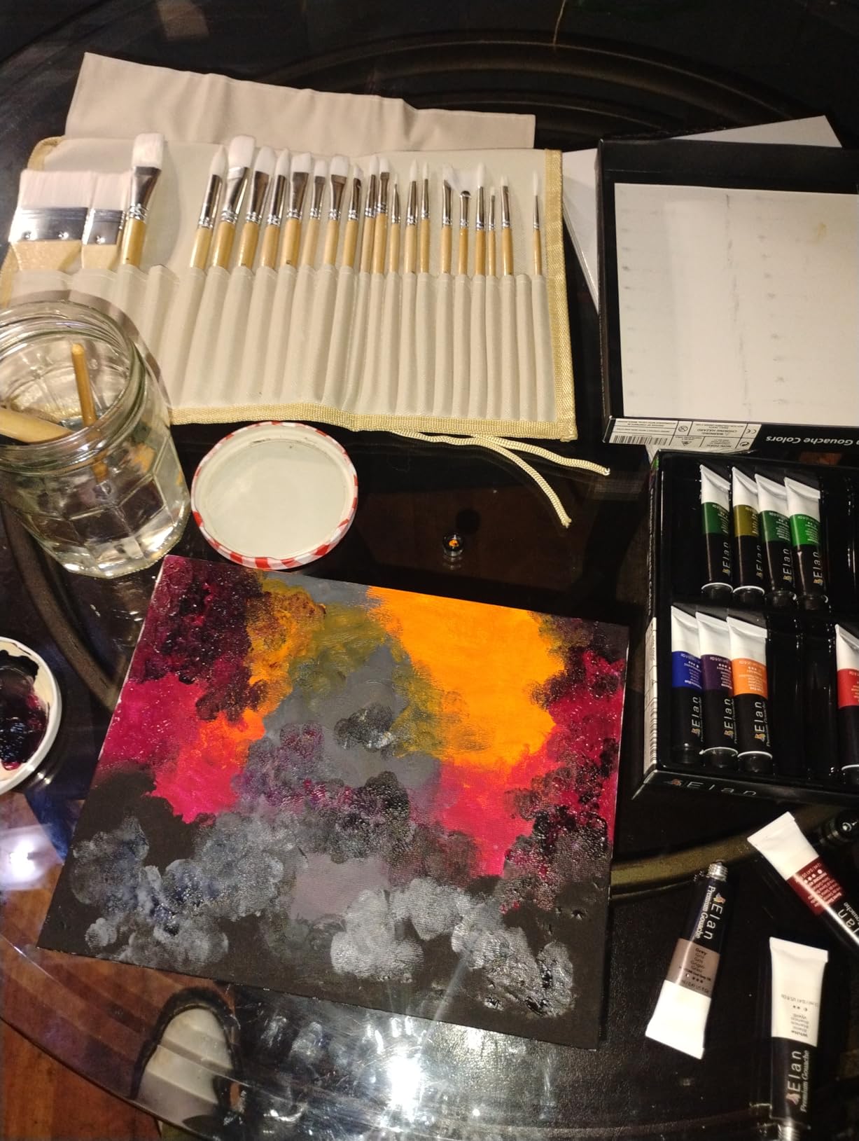 Paint Brushes Set of 24 Pieces with Canvas Brush Case customer photo 1