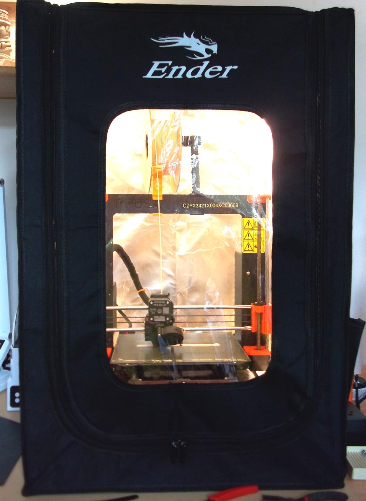 Creality 3D Printer Enclosure Fireproof and Dustproof Tent Constant Temperature Protective Cover Room for Creality Ender 3V2/Ender 3V2 Neo/Ender 3S1/Ender 3Pro/Ender 3 3D Printer customer photo 1